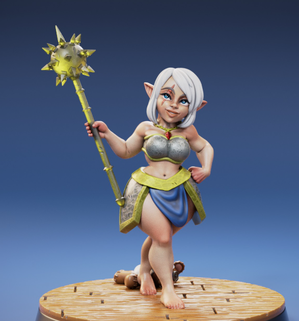Lusty Gnome Paladin Pick Miniature | DnD Fan Art by Jigglystix SFW 3d printed,miniature,dnd miniature,Lusty Gnome Paladin Pick,3d printed miniature