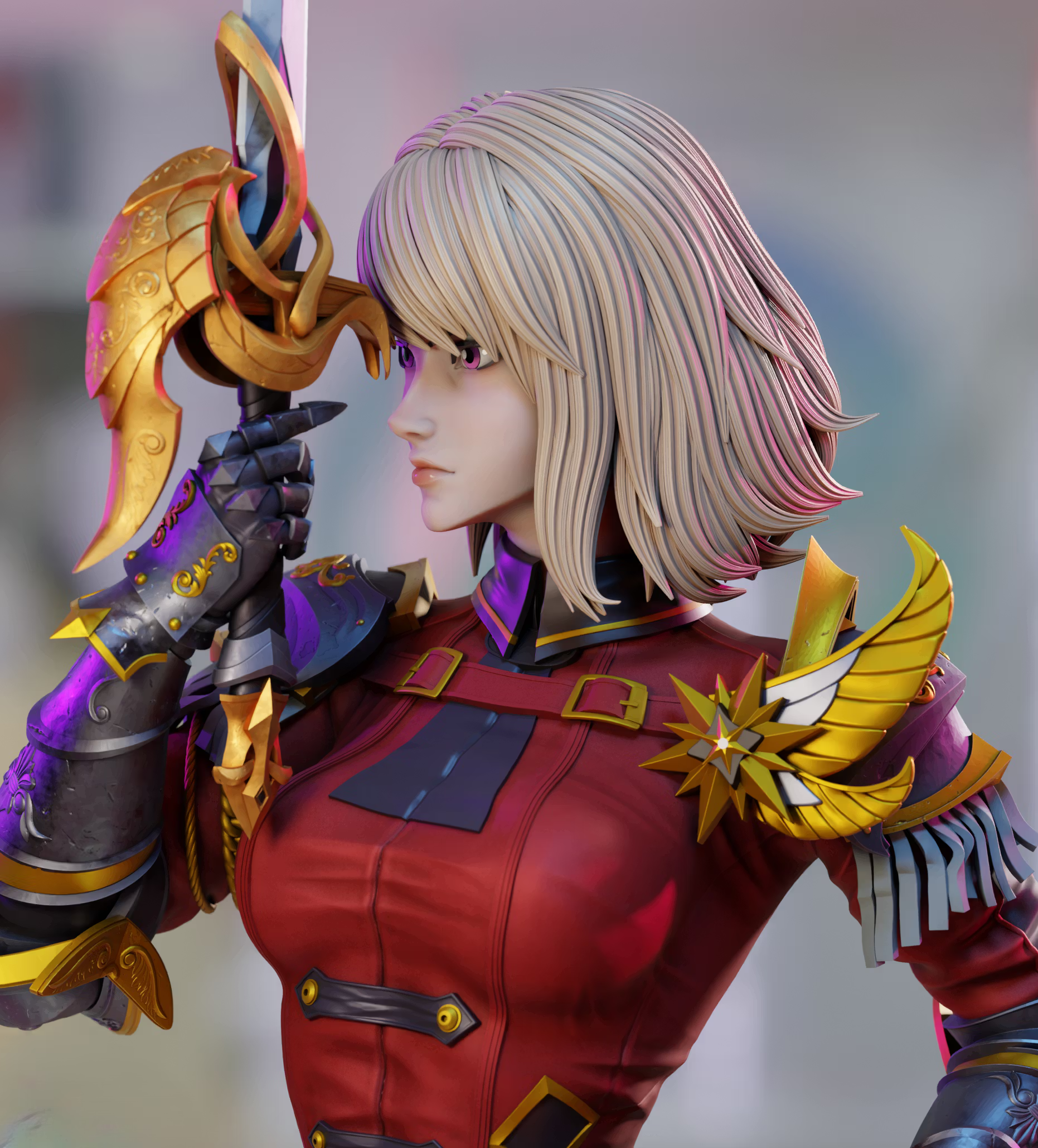 Cha Hae Statue | Solo Leveling Fan Art by 3Dmoonn SFW,NSFW 3d printed,3d printed statue,Cha Hae Statue,Solo Leveling statue,nsfw statue