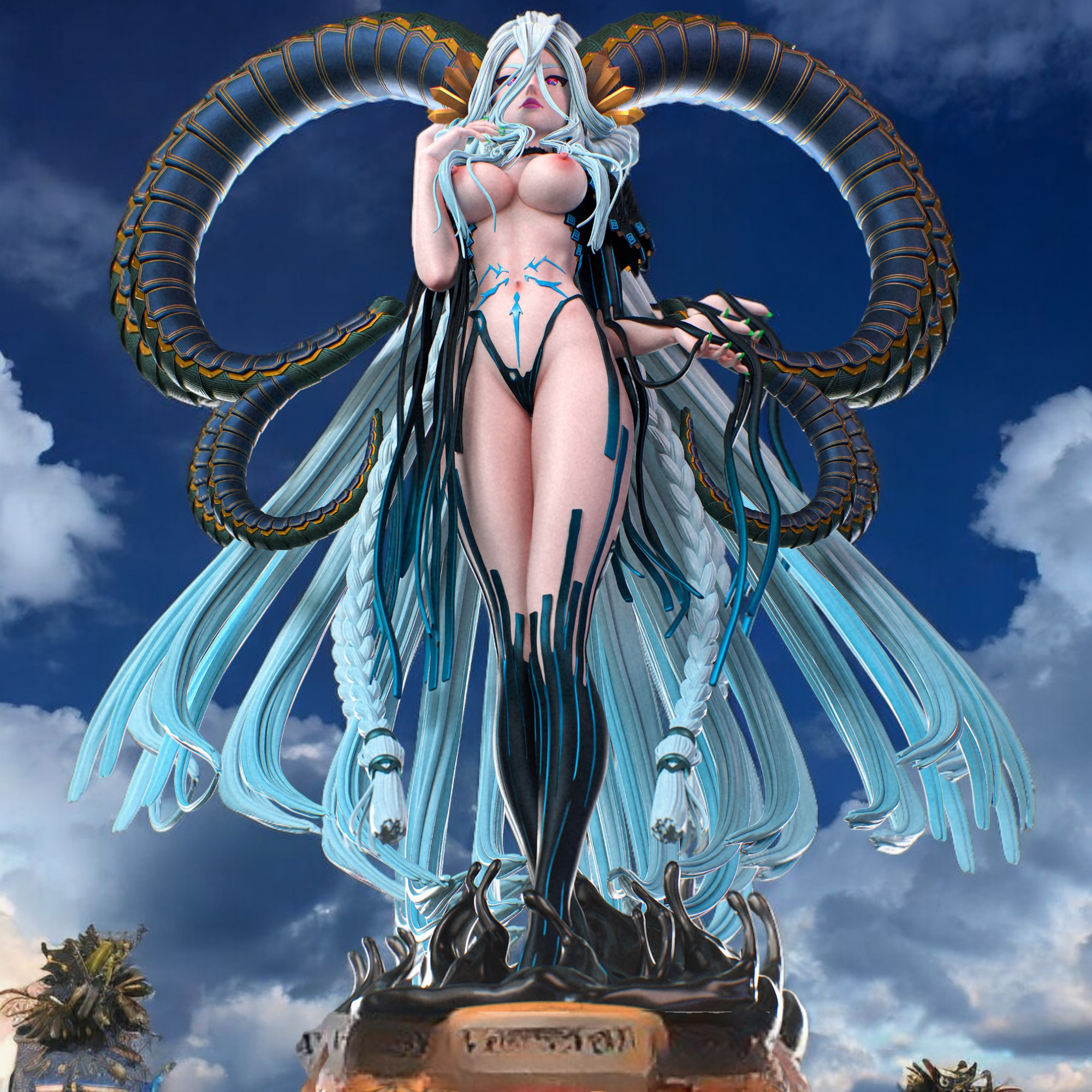 Tiamat Statue | Grand Fate Fan Art by PEACHFIGURE image