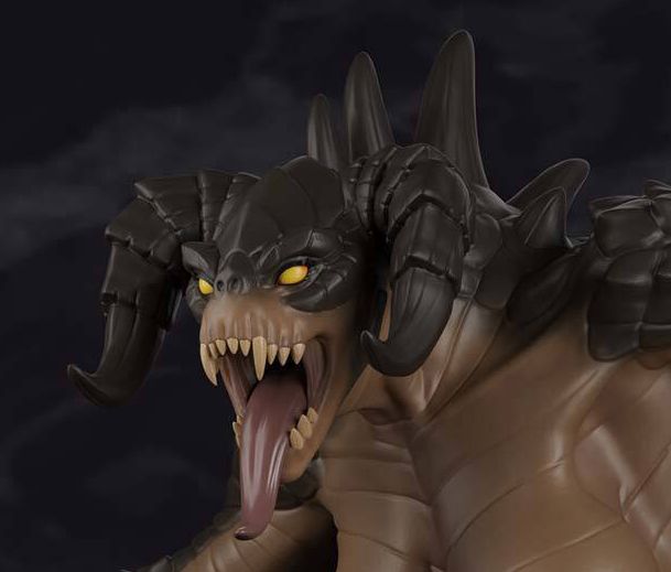 Deathclaw Furry Statue | Fallout Fan Art by PolyBitsArt SFW,NSFW,Futa 3d printed statue,3d printed,3d printed figure,Fallout Statue,Deathclaw Statue,nsfw statue,futa figurines,futanari figurines,futanari statue,futa statue