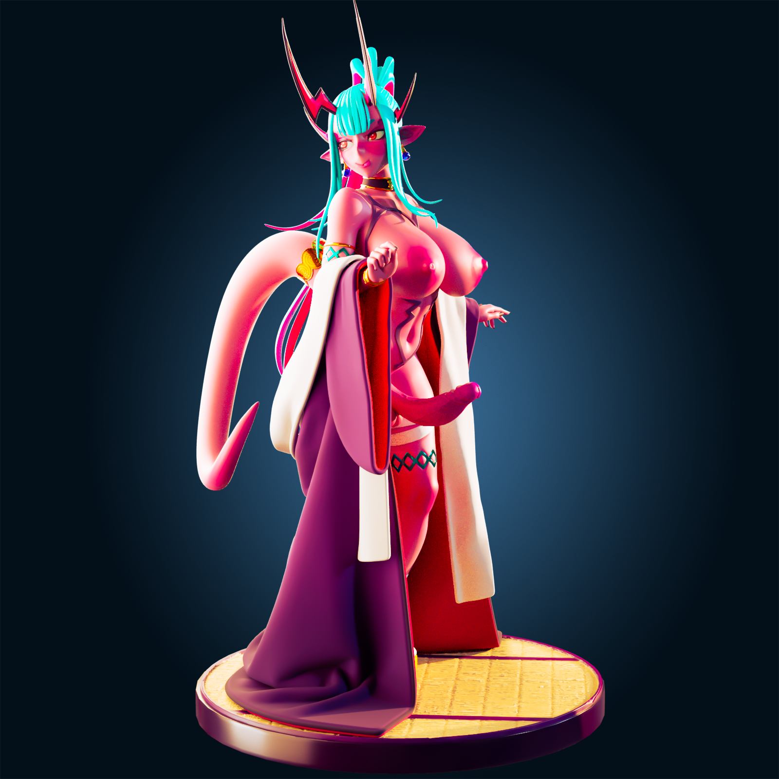 Ibuki Douji Statue | Fate Grand Order Fan Art by Officer Rhu SFW,NSFW,Futa 3d printed,Ibuki Douji statue,futa statue,Fate Grand Order statue,furry statue,nsfw statue
