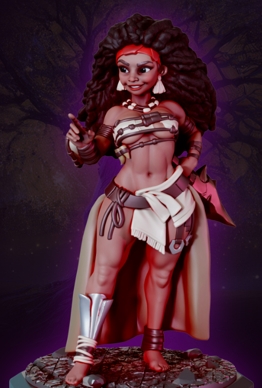 Ancient Warrior Eyala Miniature | DnD Fan Art by Gaz Minis SFW,NSFW 3d printed,miniature,dnd miniature,Ancient Warrior Eyala,3d printed miniature,nsfw miniature