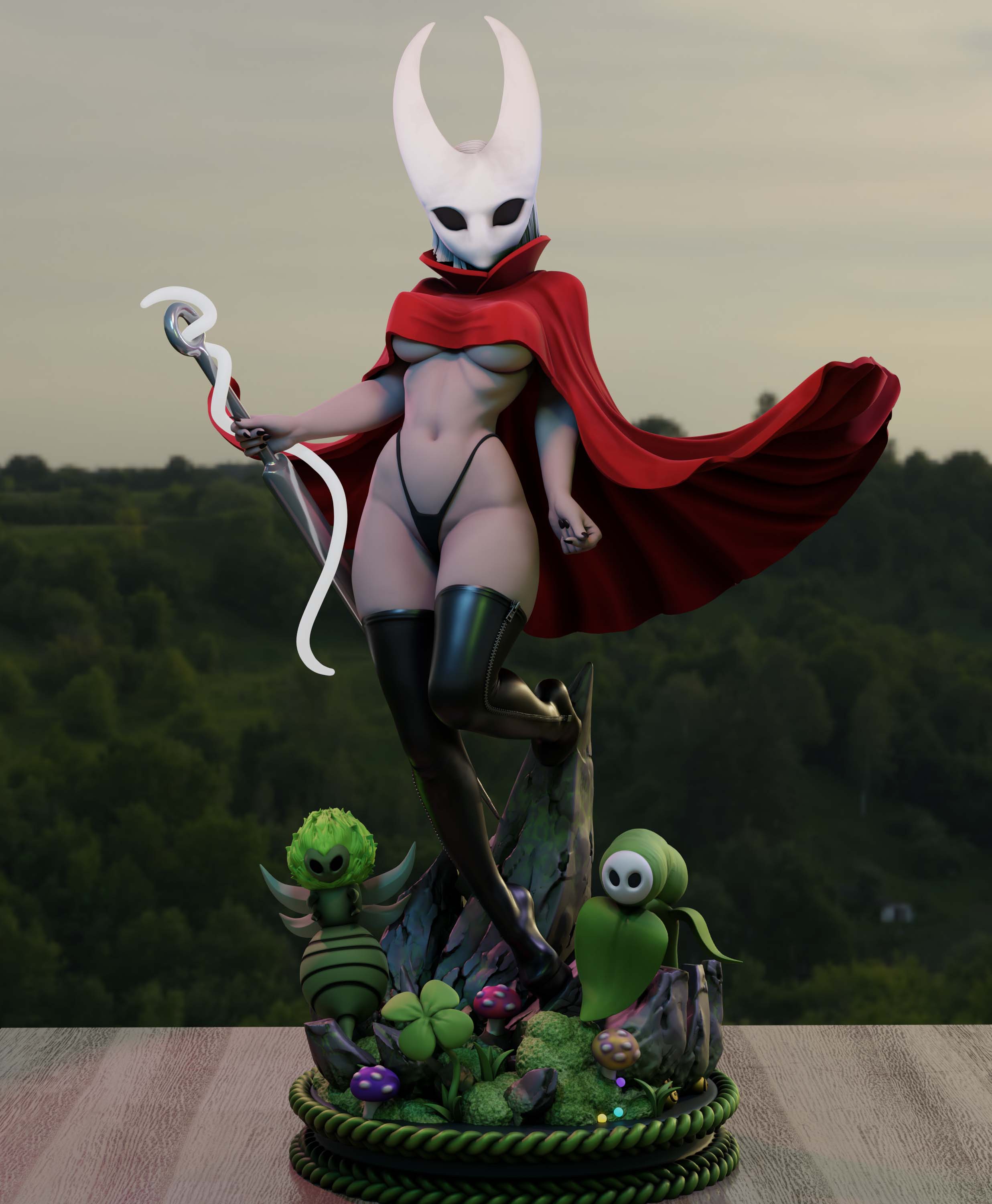 Hornet Statue | Silk Song Fan Art by Momoji3d SFW,NSFW 3d printed statue,3d printed,nsfw statue,Silk Song statue,Hornet statue