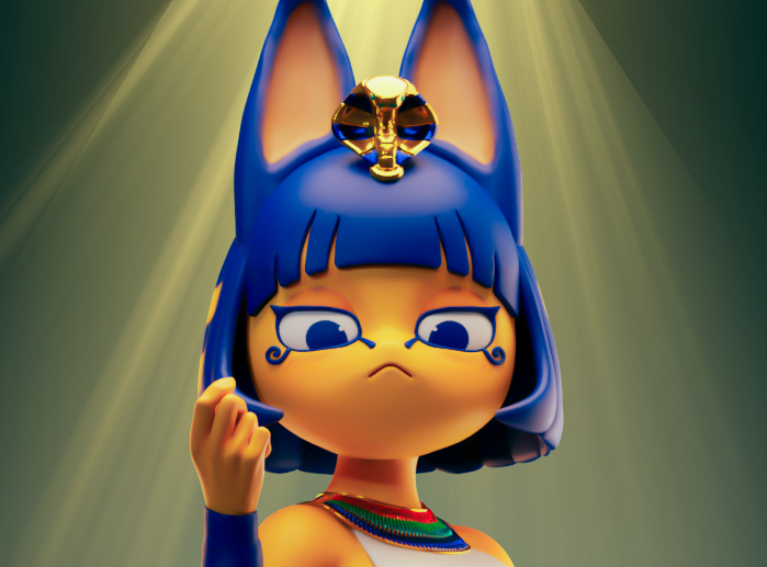 Ankha Statue | Animal Crossing Fan Art by Officer Rhu SFW,NSFW 3d printed statue,3d printed,nsfw statue,furry statue,Ankha Statue,Animal Crossing Statue