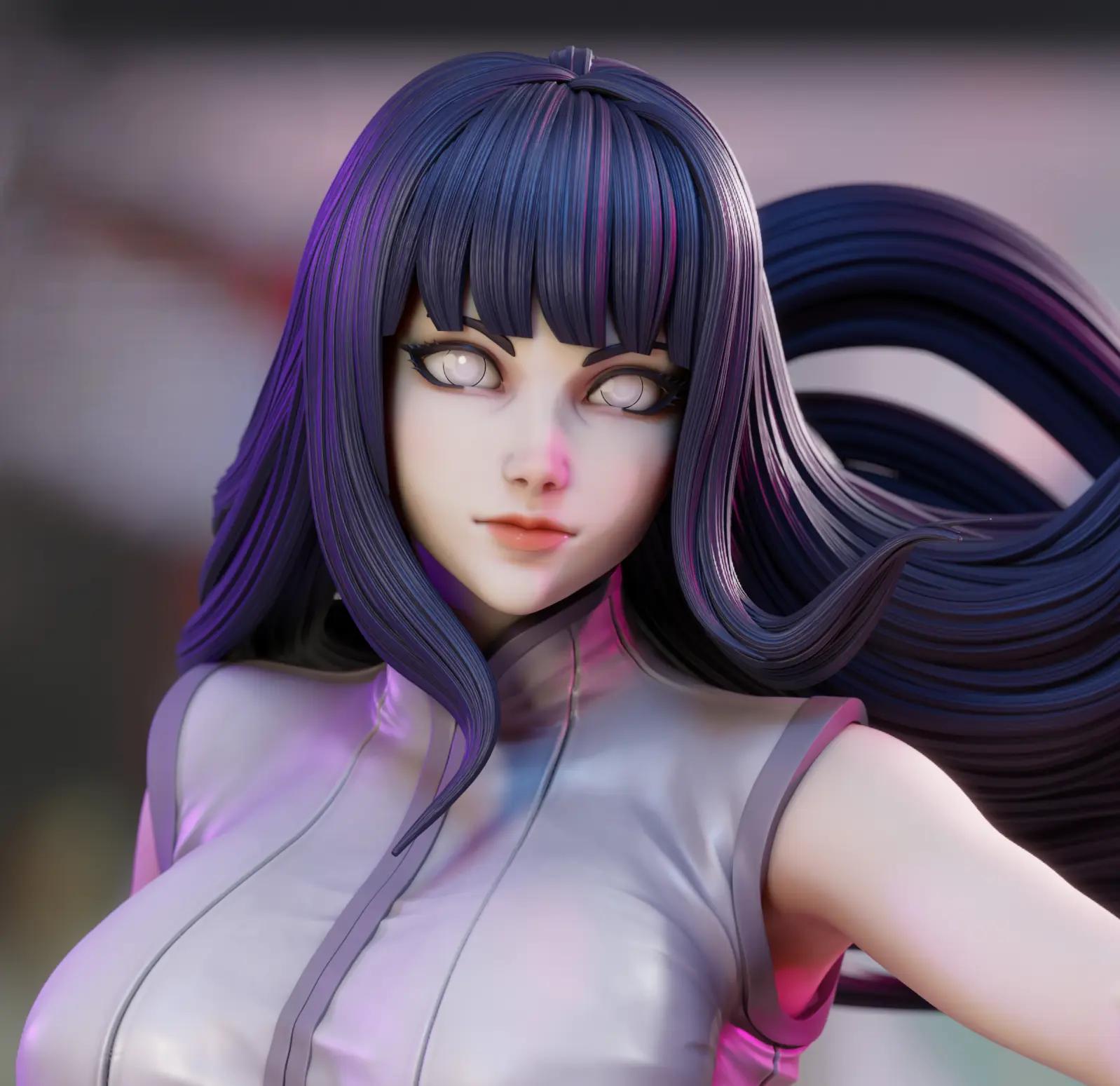 Hinata Statue | Naruto Fan Art by 3Dmoonn SFW,NSFW 3d printed,3d printed statue,Hinata Statue,Naruto statue,nsfw statue