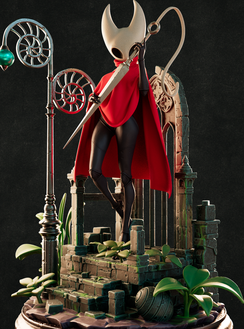 Figura Hornet | Silk Song Fanart autorstwa Officer Rhu SFW 3d printed statue,3d printed,3d printed figure,Hornet Statue,Silk Song Statue