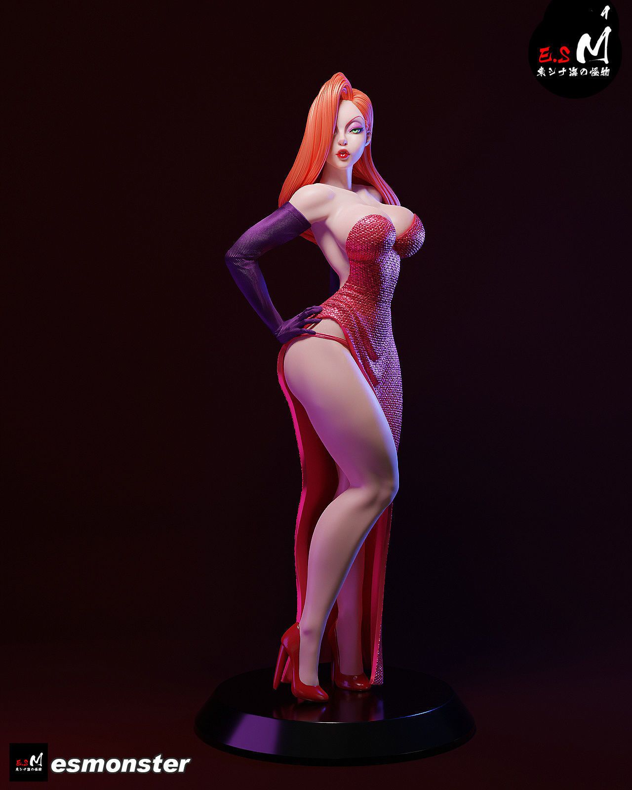 Jessica Rabbit Statue | Who Framed Roger Rabbit Fan Art by E.S Monster SFW,NSFW null