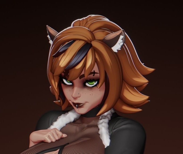 Goth Squirrel Girl Statue | Marvel Rivals Art by Rushzilla SFW,NSFW 3d printed statue,3d printed,3d printed figure,Squirrel Girl Statue,Marvel Rivals Statue,nsfw statue