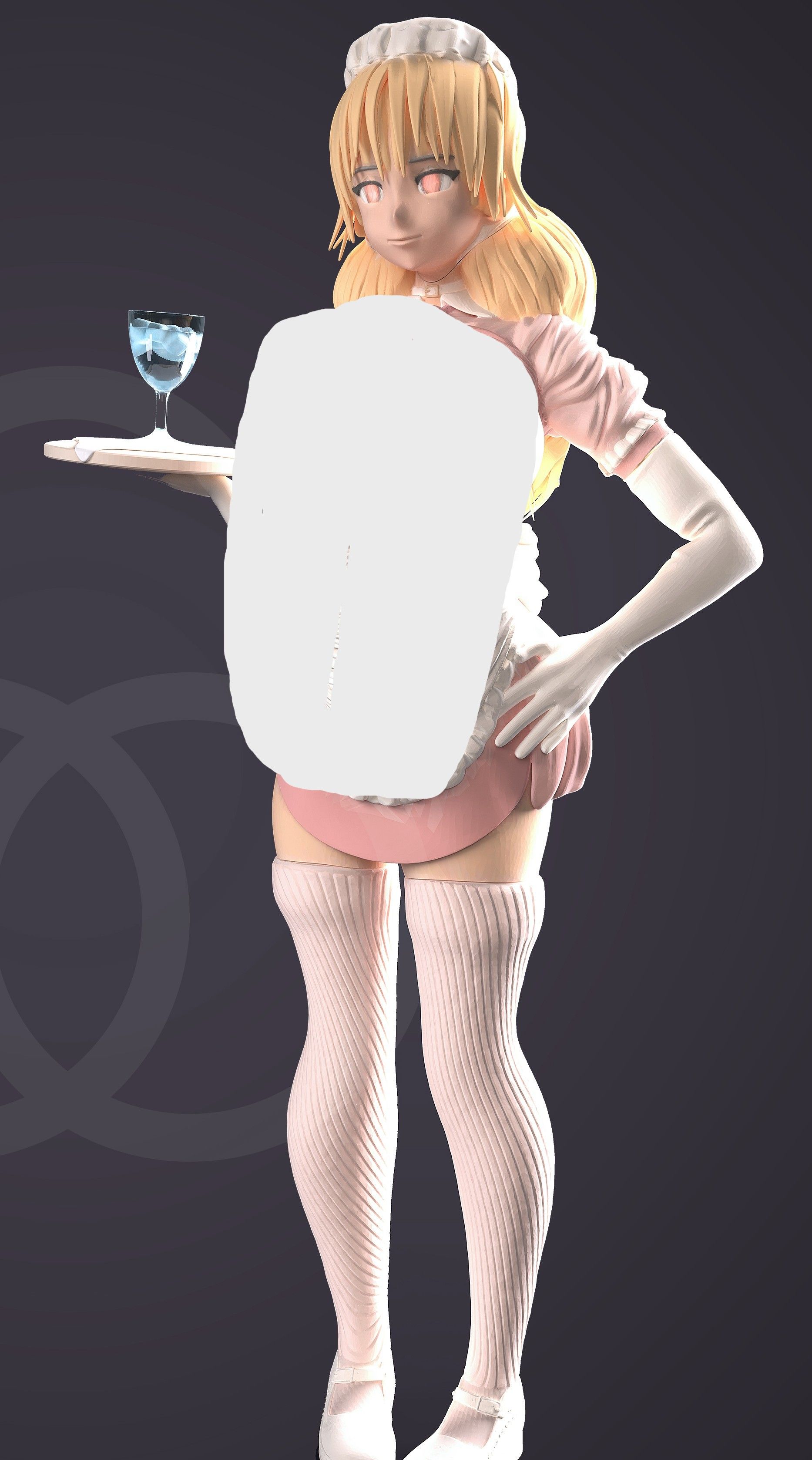 Maid Girl Futa Statue | Original Fan Art by FutaFantasy Futa 3d printed statue,3d printed,nsfw statue,3d printed figure,Maid Girl Statue,futa statue,futa figurines,futanari figurines,futanari statue,original statue