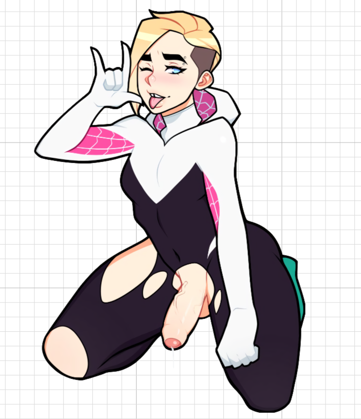 Spider Gwen Flaccid Futa Sticker | Marvel Futanari Stickers Ecchi Cartoon Futa futa sticker,stickers,Spider Gwen sticker,Marvel sticker