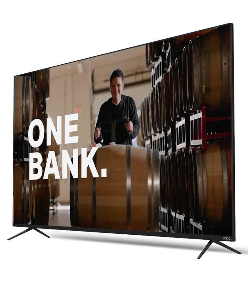 One Bank TV campaign mockup