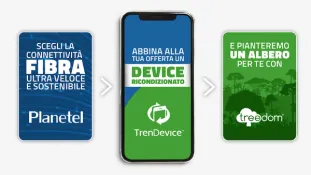 Fibra ottica e Device Ricondizionati: con Full Home Green la nuova offerta Fibra sostenibile di Planetel e TrenDevice.