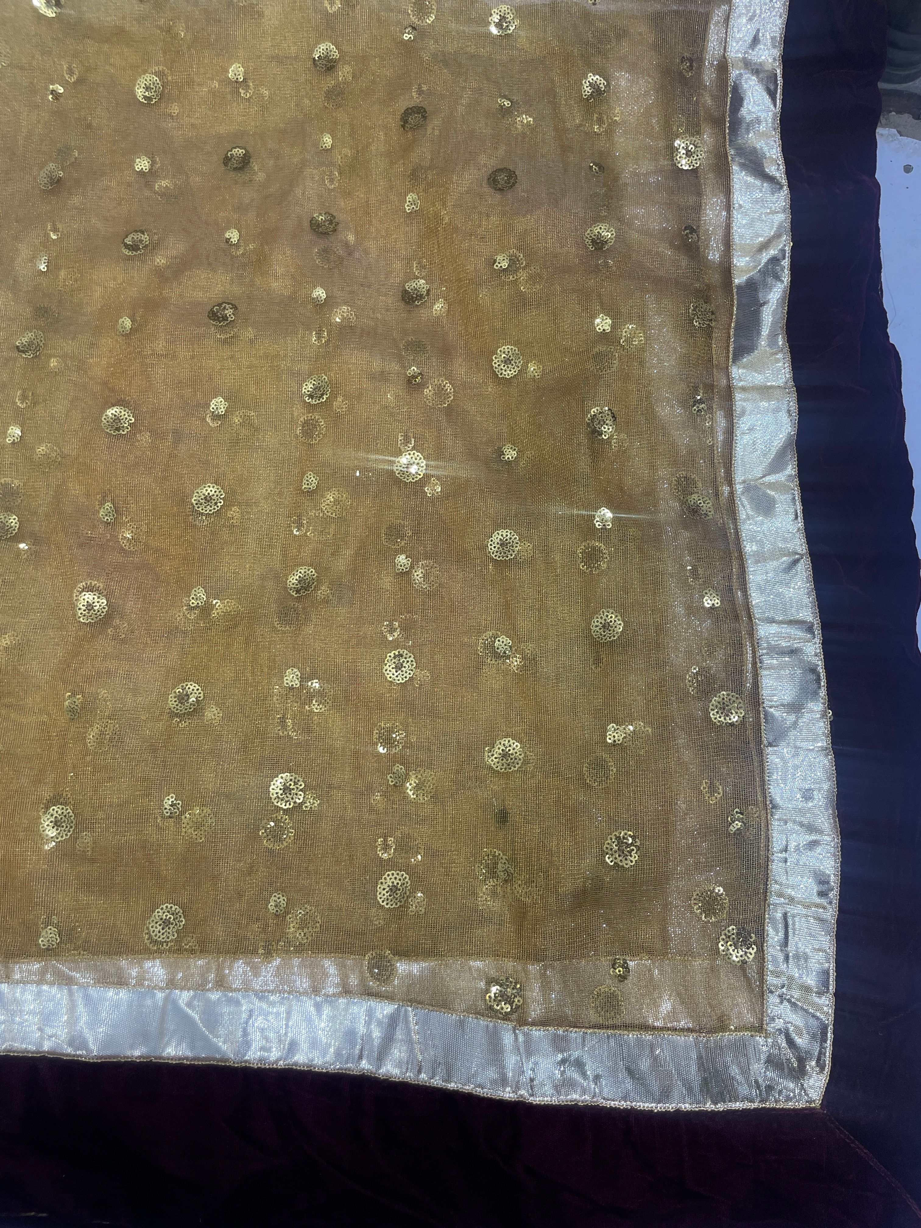 Masori khaki net duppatta ready to wear