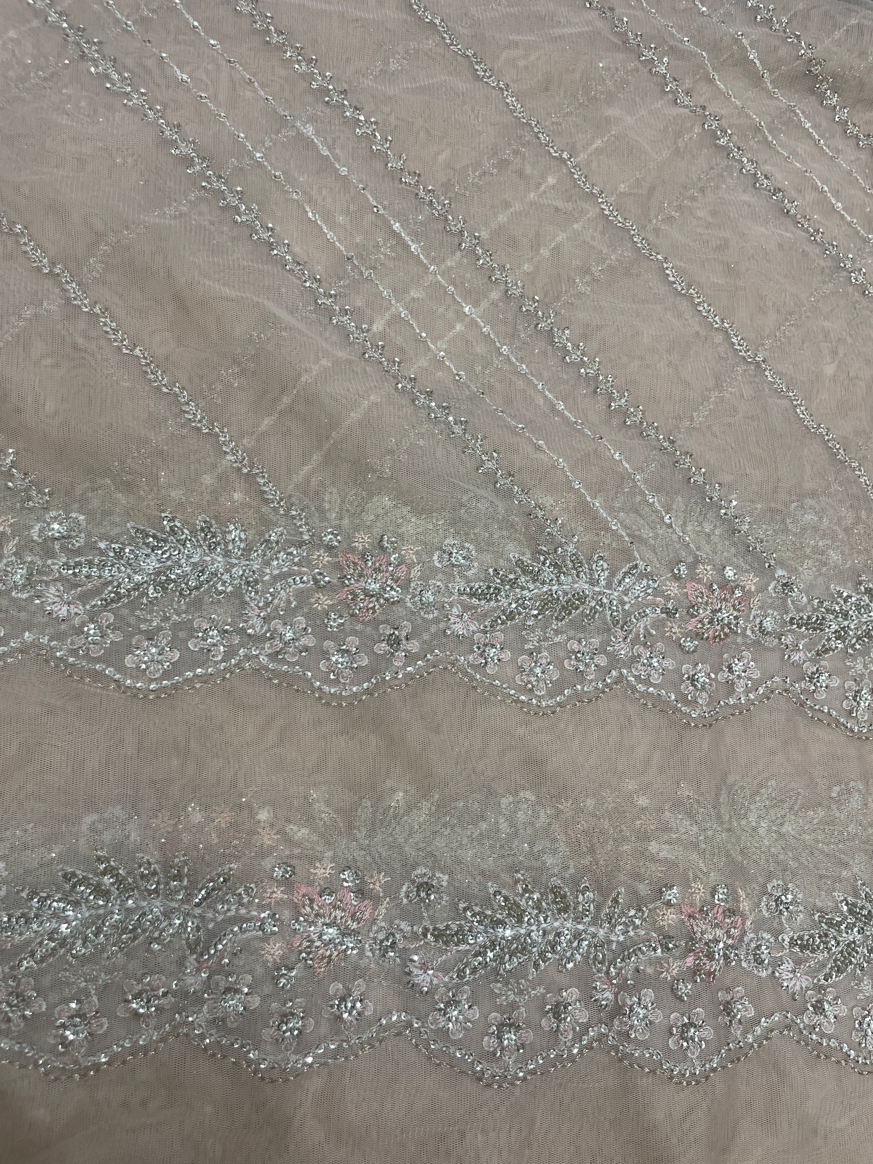 Soft net branded duppatta 