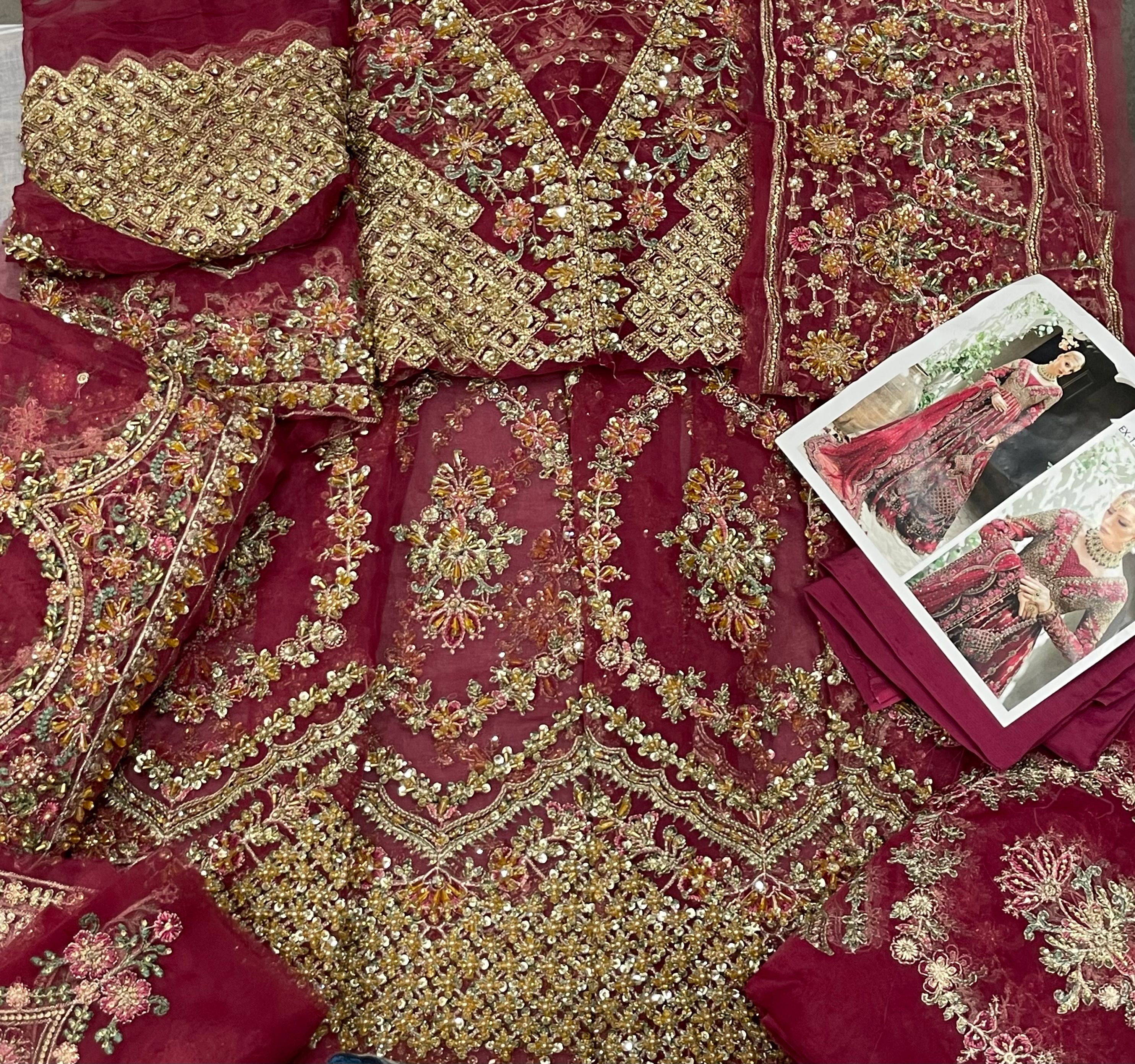 Mariab bridal maxi heavy hand emblished