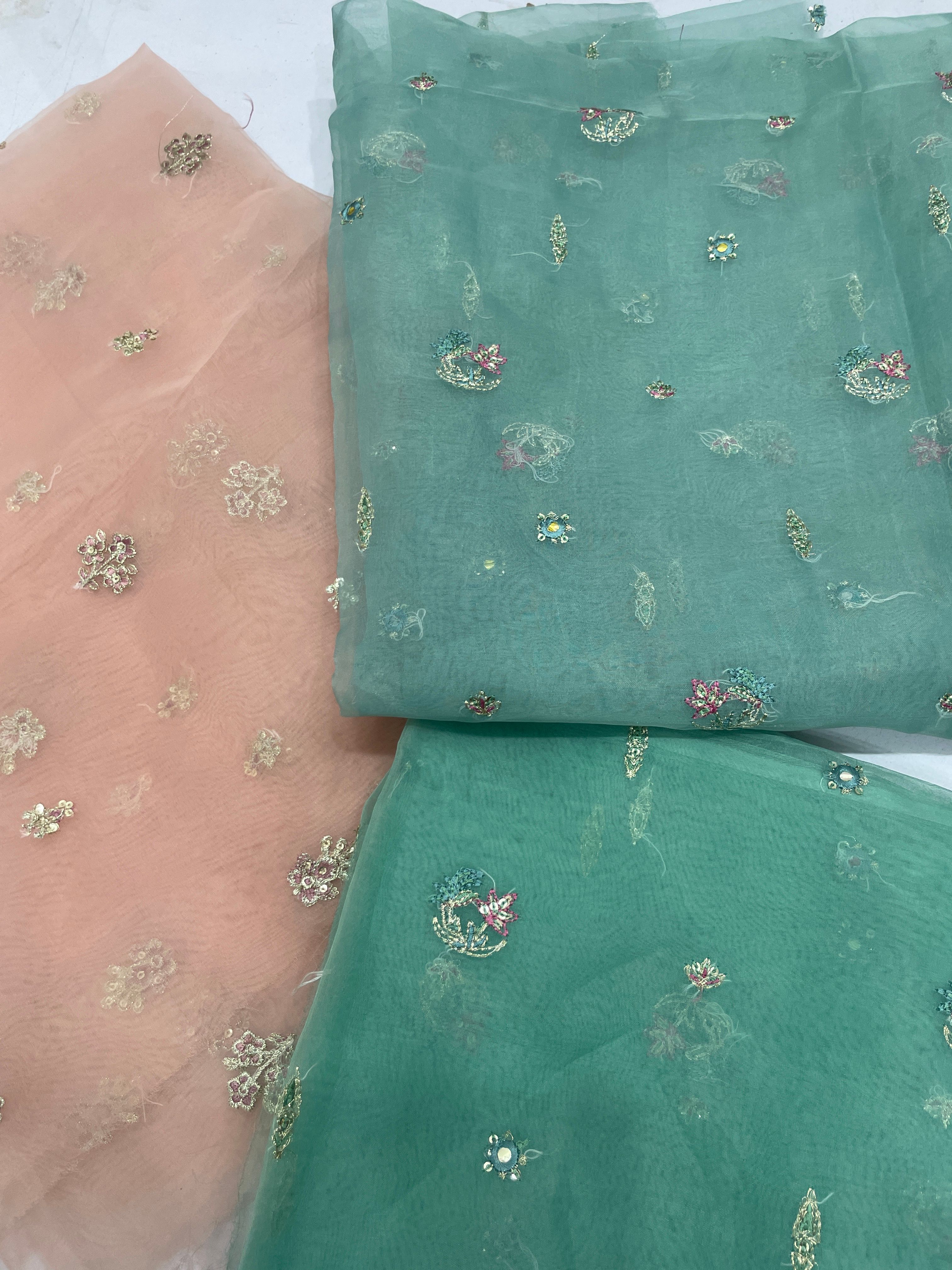Branded fancy organza fabric 3 in 1 deal all pieces are 1 yard plus+