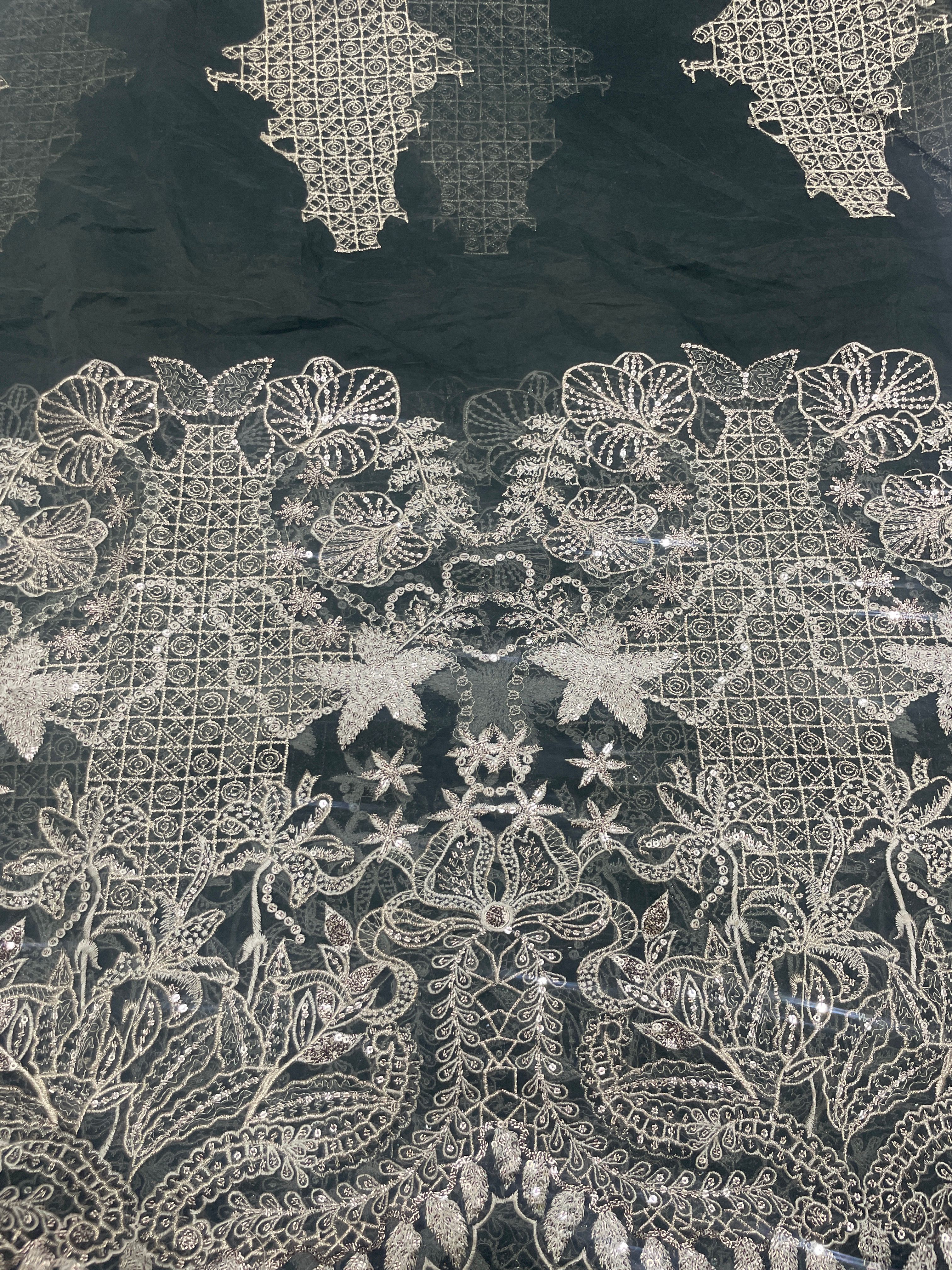 Branded 4 yard+ organza mariab fabric for maxi,shirt or lahanga etc