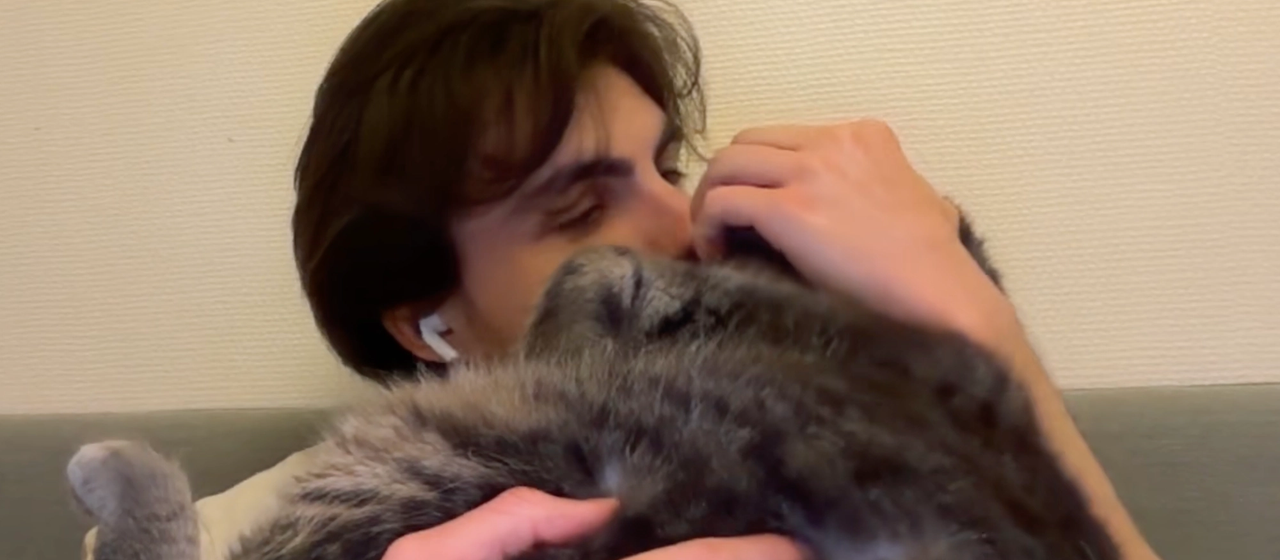 CEO and funder with his cat