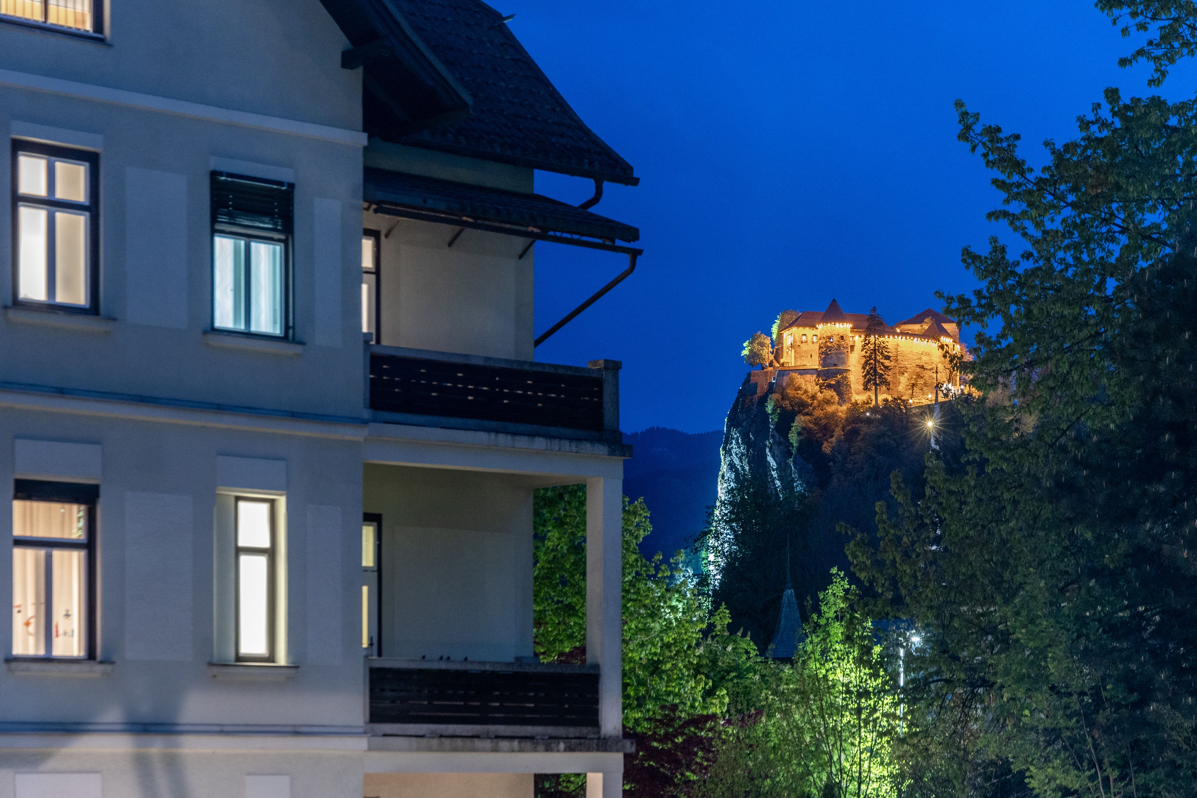 Bled's castle, view from Vila Josephine