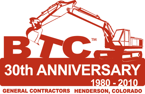 BT Construction 30 Year Logo