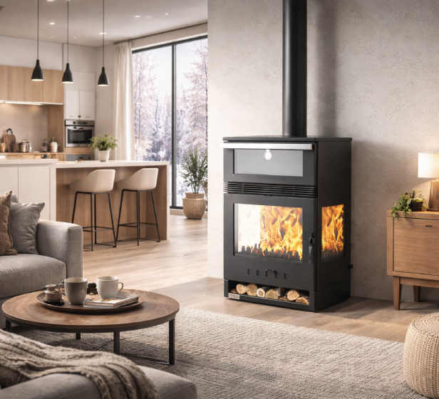 Salamandra a Lenha Teba TKS-15 com Forno