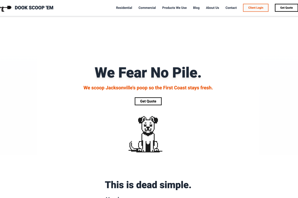 Website Build desktop view