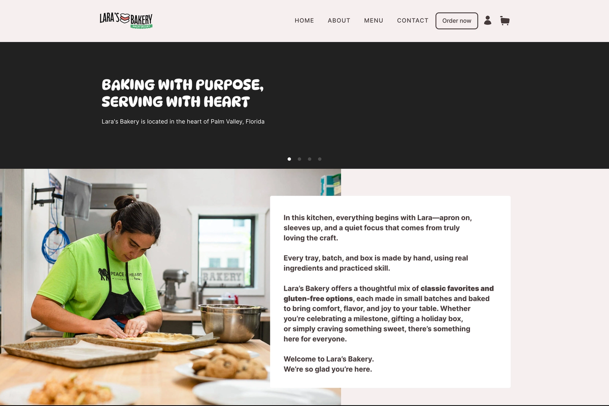 Website Correction & Social Media Revamp desktop view