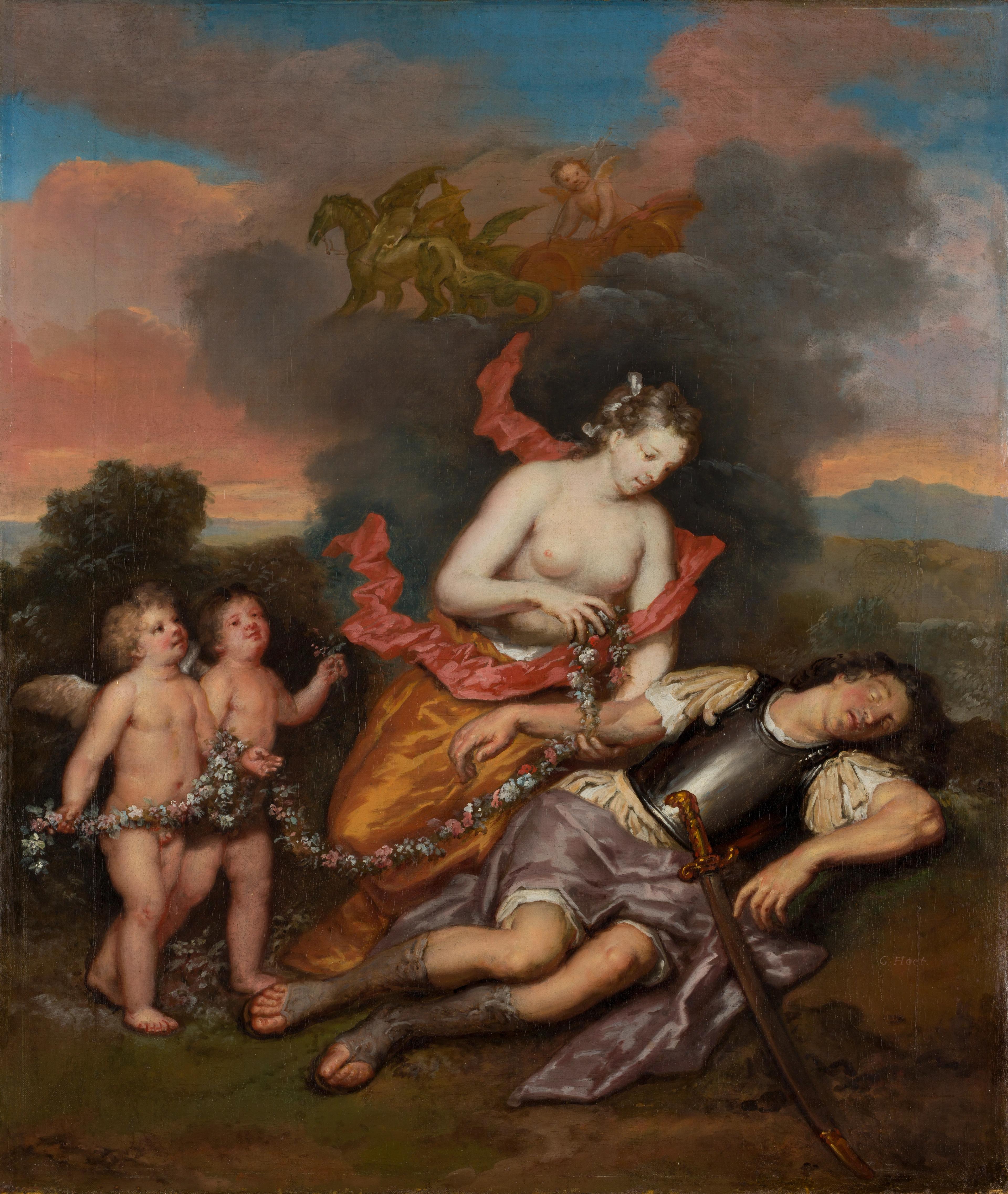 Gerard Hoet, Armida ontvoert Rinaldo, 77 x 65 cm, olieverf op doek. Teylers Museum, inv. KS 203.