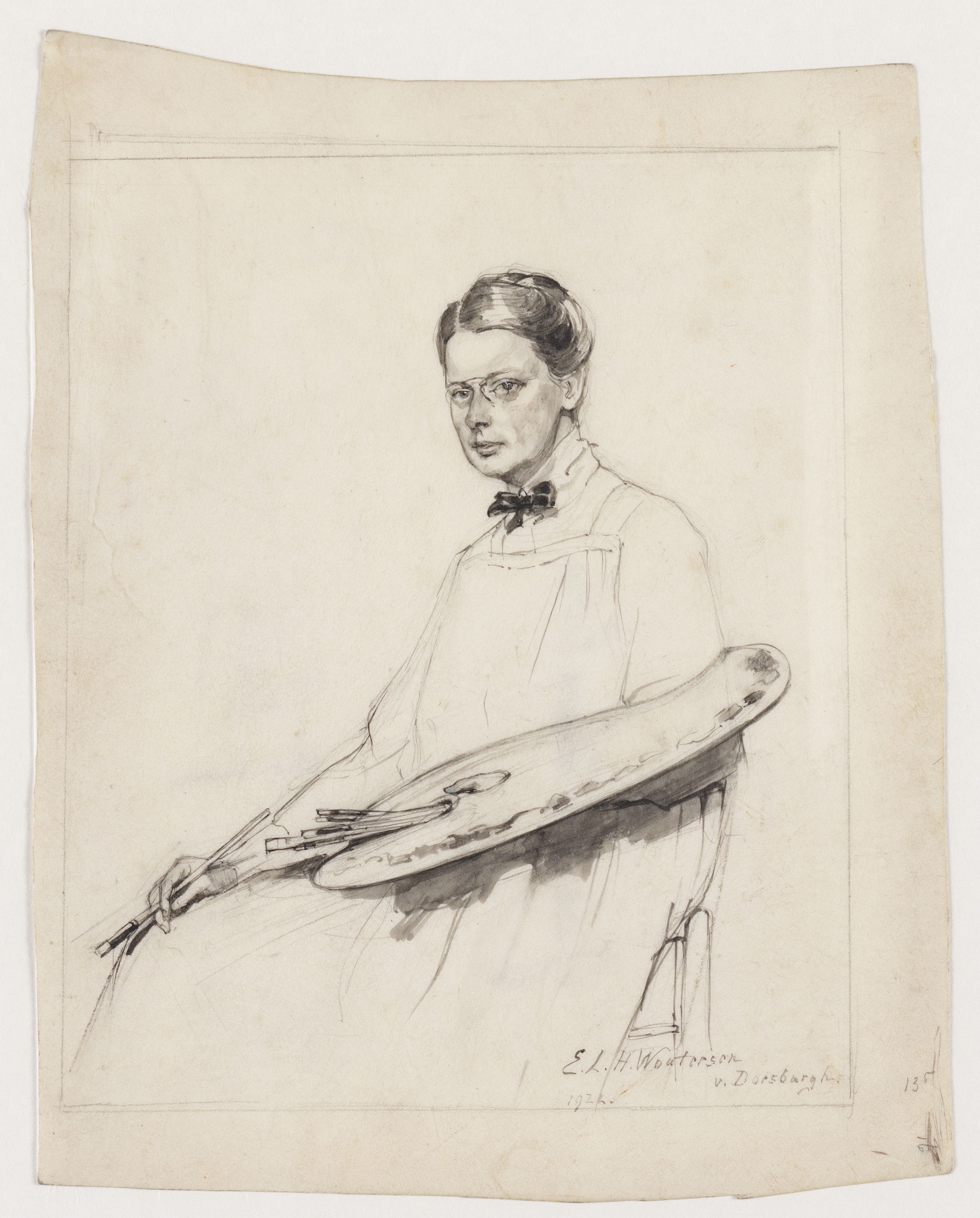 Elsa Woutersen-van Doesburgh, 'Portret van de schilderes Jacoba Surie', 1922.
