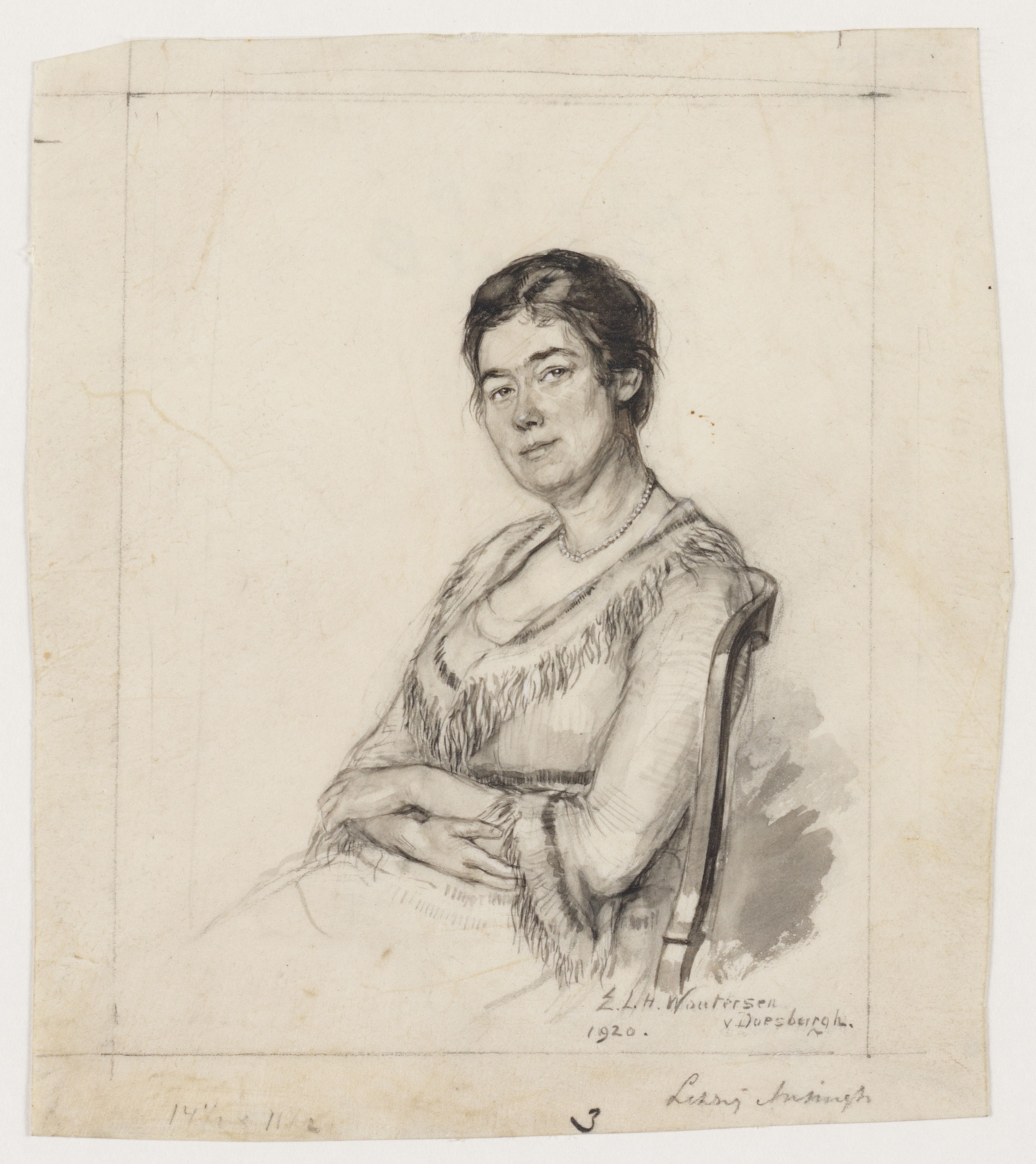 Elsa Woutersen-van Doesburgh, 'Portret van de schilderes Lizzy Ansingh', 1920.