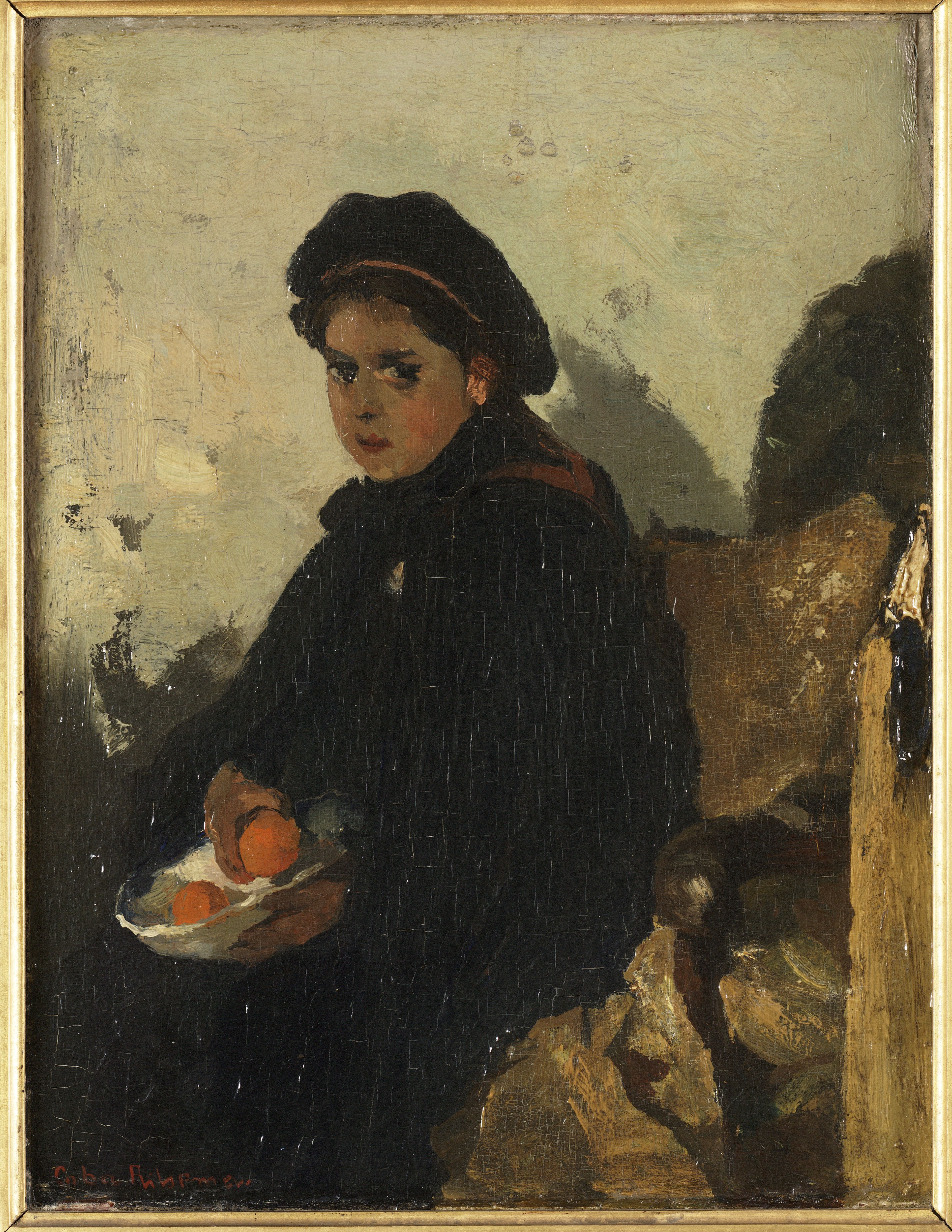 Coba Ritsema, 'Meisje met sinaasappel (Leentje)', 1905.