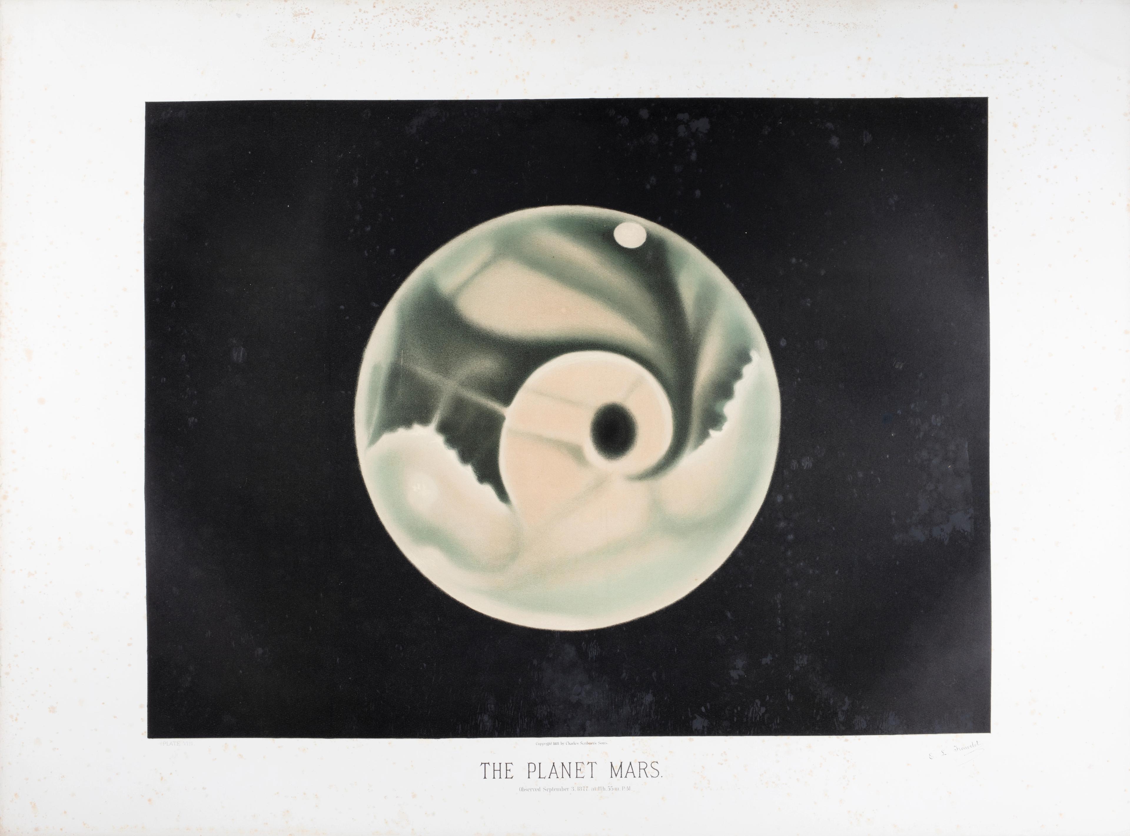 Etienne Trouvelot (1827-1895), Chromolithografie uit The Trouvelot Astronomical Drawings Manual (1882). Collectie Teylers Museum. Etienne Trouvelot (1827-1895), Chromolithografie uit The Trouvelot Astronomical Drawings Manual (1882). Collectie Teylers Museum.