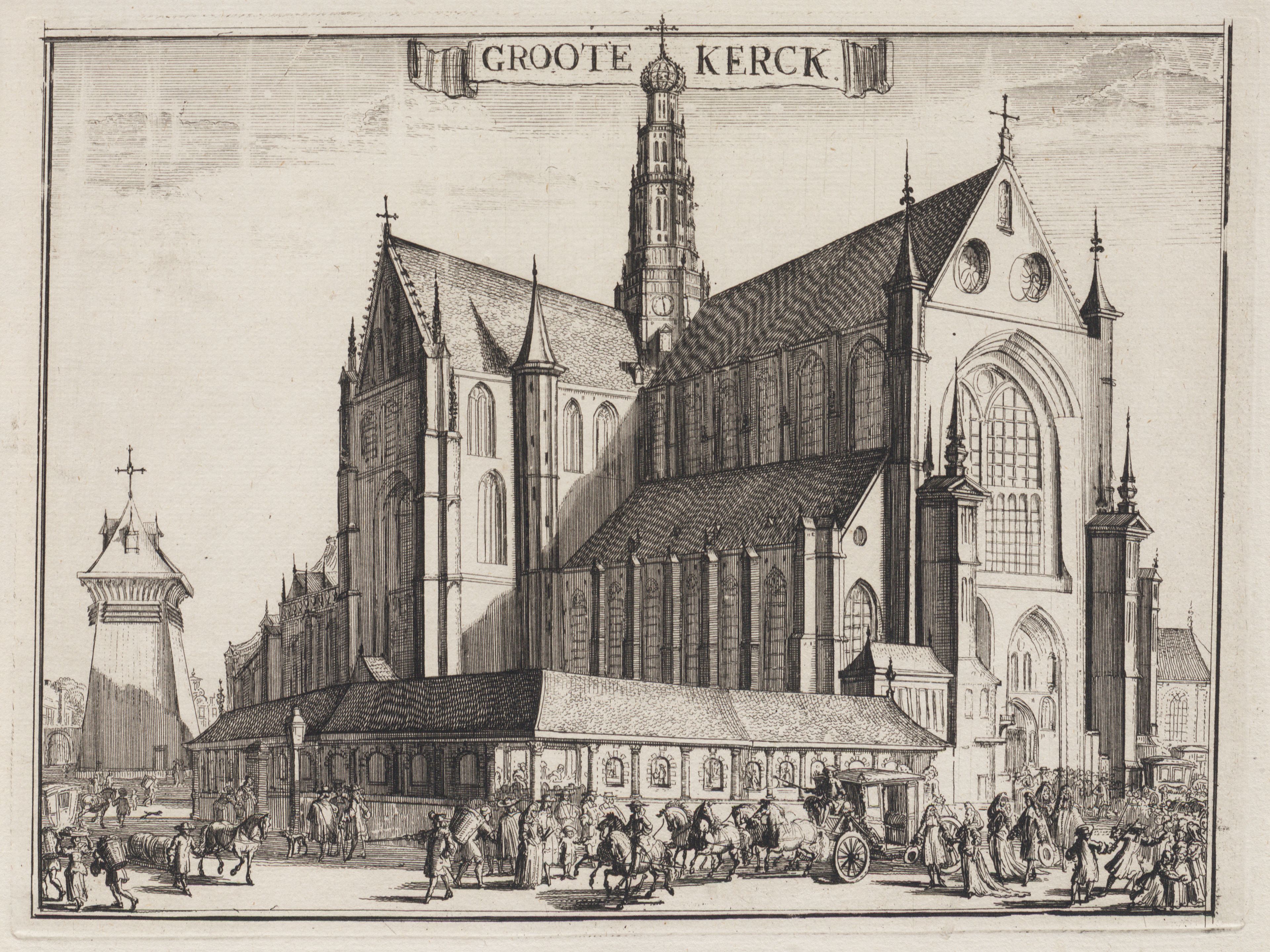 Plattegrond Haarlem: St. Bavo, Romeyn de Hooghe (1645-1708), 1688 - 1689.