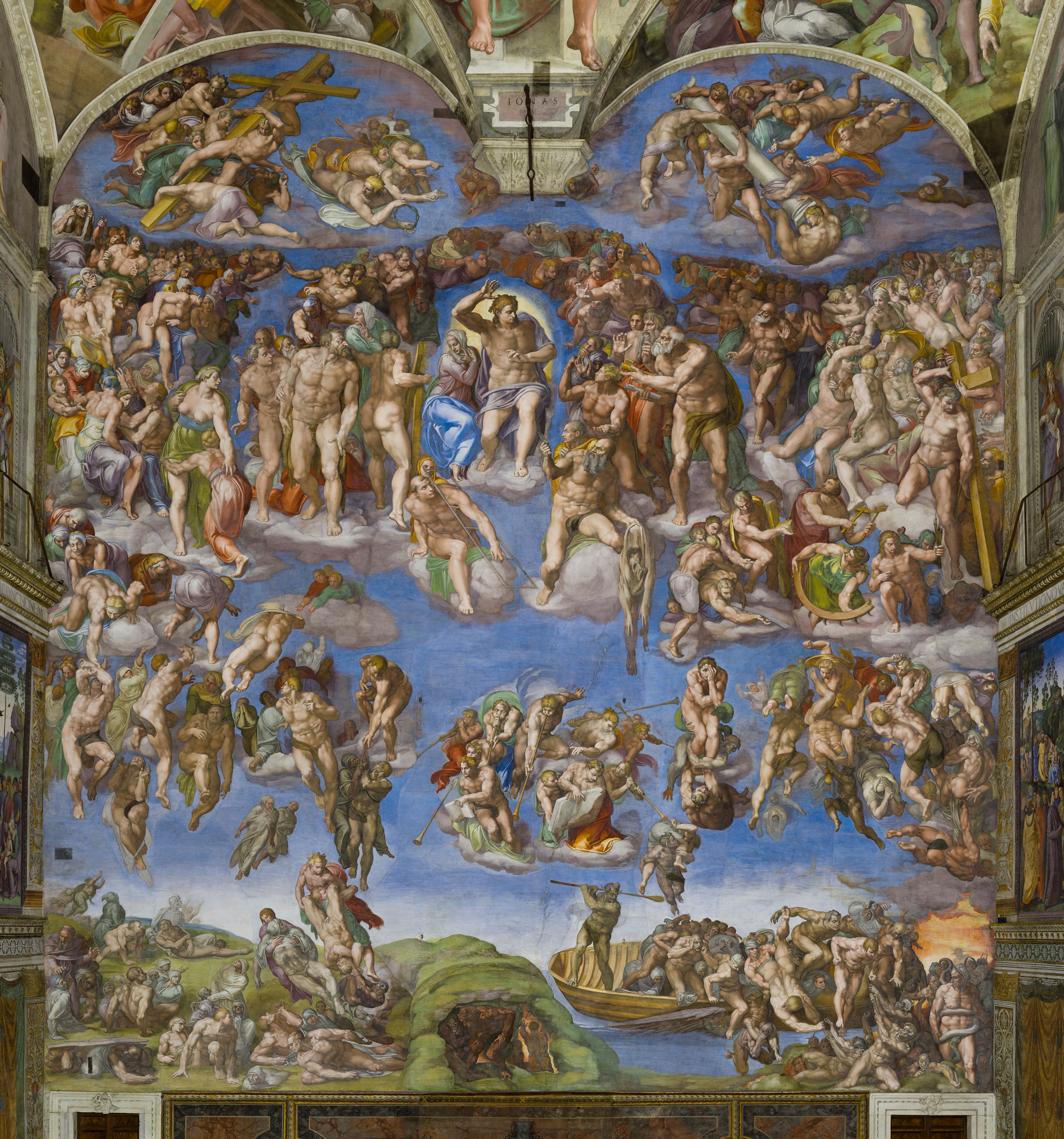 Michelangelo Buonarroti (1475-1564), Laatste Oordeel, 1536-1541. Vaticaanstad, Sixtijnse Kapel