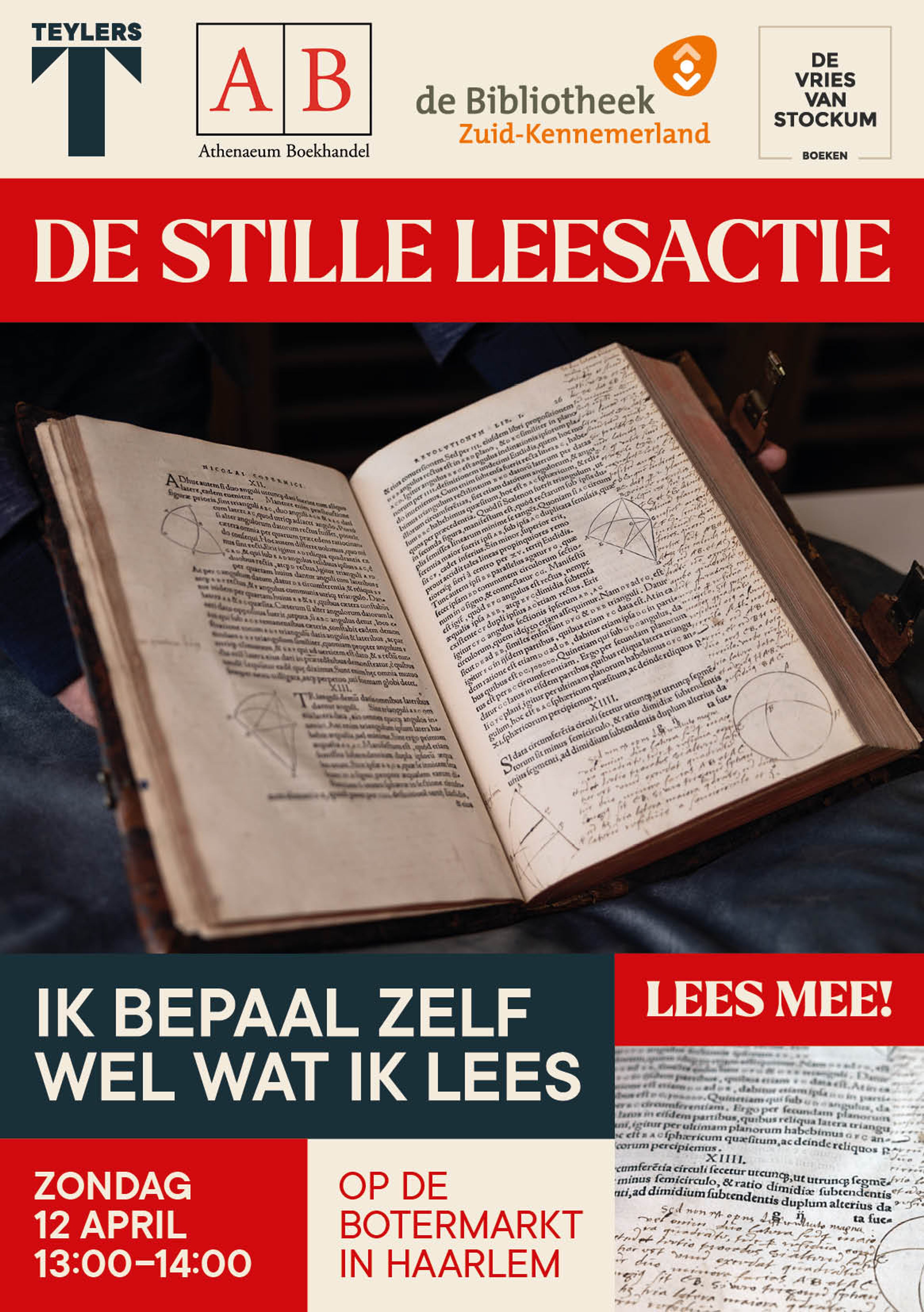 Flyer van De Stille Leesactie