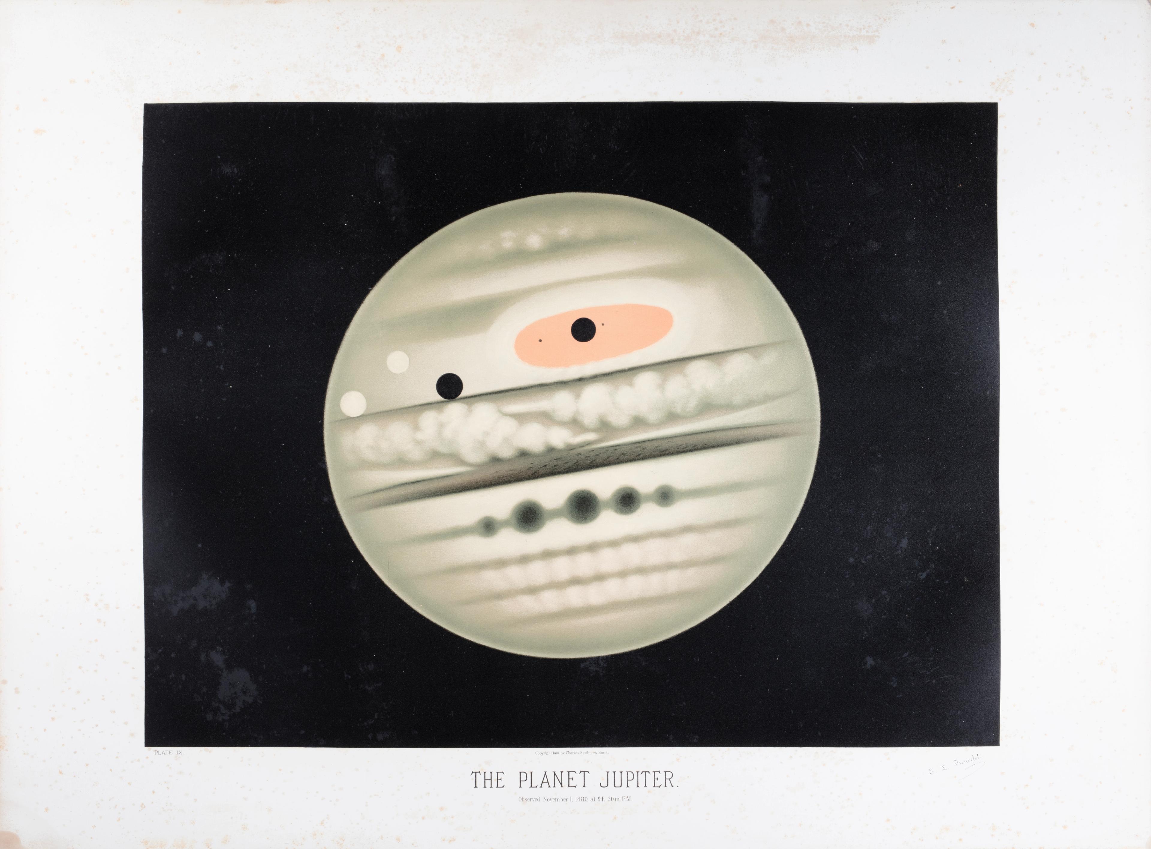 Etienne Trouvelot (1827-1895), Chromolithografie uit The Trouvelot Astronomical Drawings Manual (1882). Collectie Teylers Museum. Etienne Trouvelot (1827-1895), Chromolithografie uit The Trouvelot Astronomical Drawings Manual (1882). Collectie Teylers Museum.