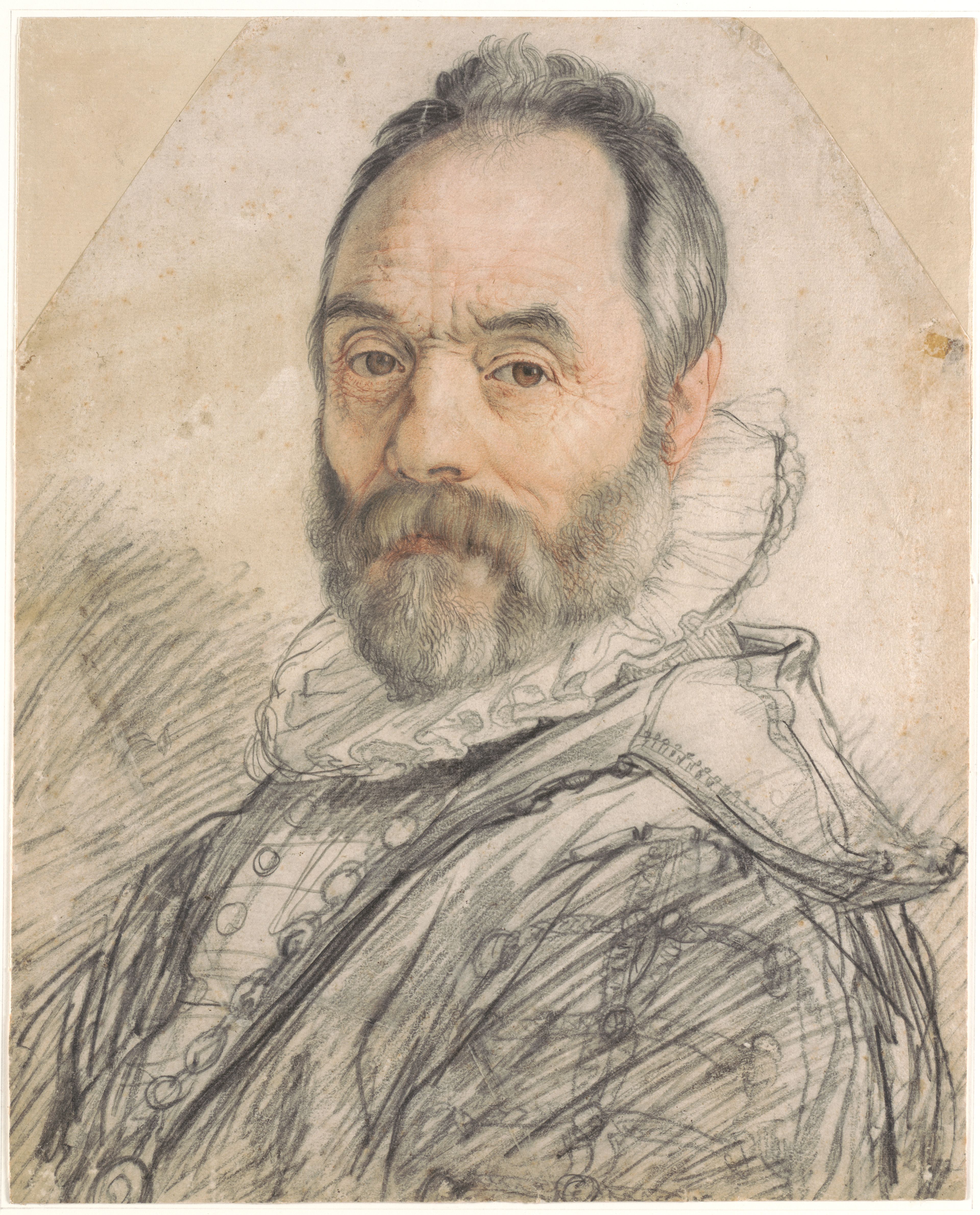 Hendrick Goltzius, Portret Giambologna, ca. 1590-1591.