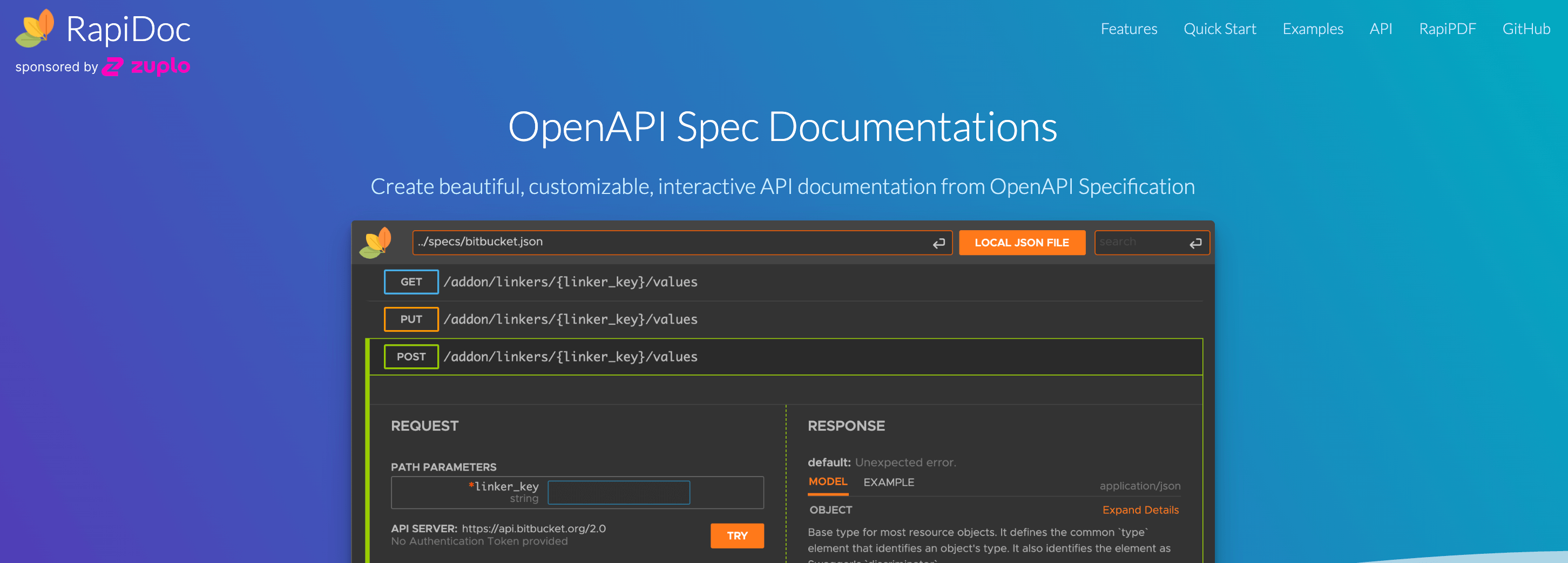 RapiDoc, web-based OpenAPI Documentation Tool