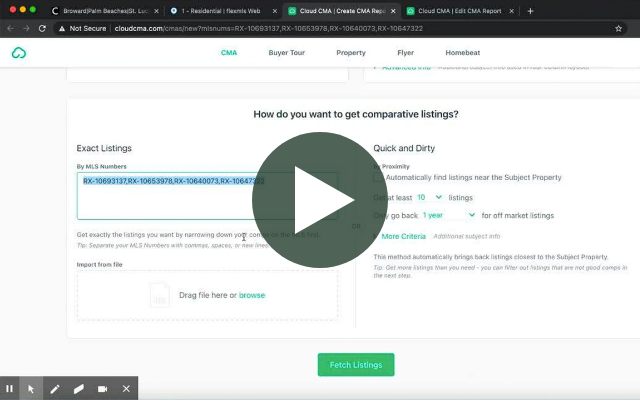 Cloud CMA import from Flex.