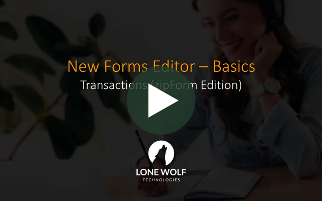 New Forms Editor: Basics