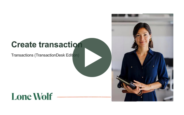 Create a Transaction.