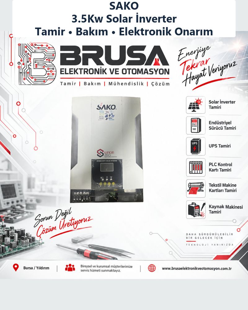 Sako 3.5Kw Solar İnverter Tamiri | Bursa - TAMİR SONRASI (TAMAMLANDI)