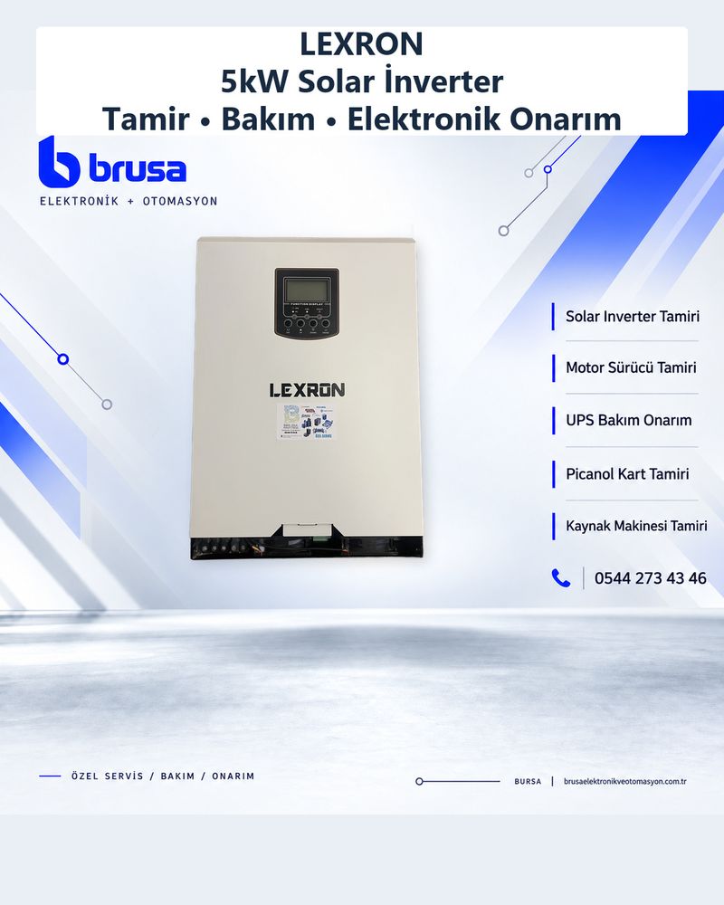 Lexron 5kW Solar İnverter Tamiri | Bursa - TAMİR SONRASI (TAMAMLANDI)