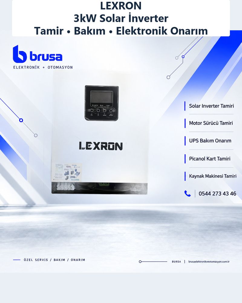 Lexron 3kW Solar İnverter Tamirii | Bursa - TAMİR SONRASI (TAMAMLANDI)