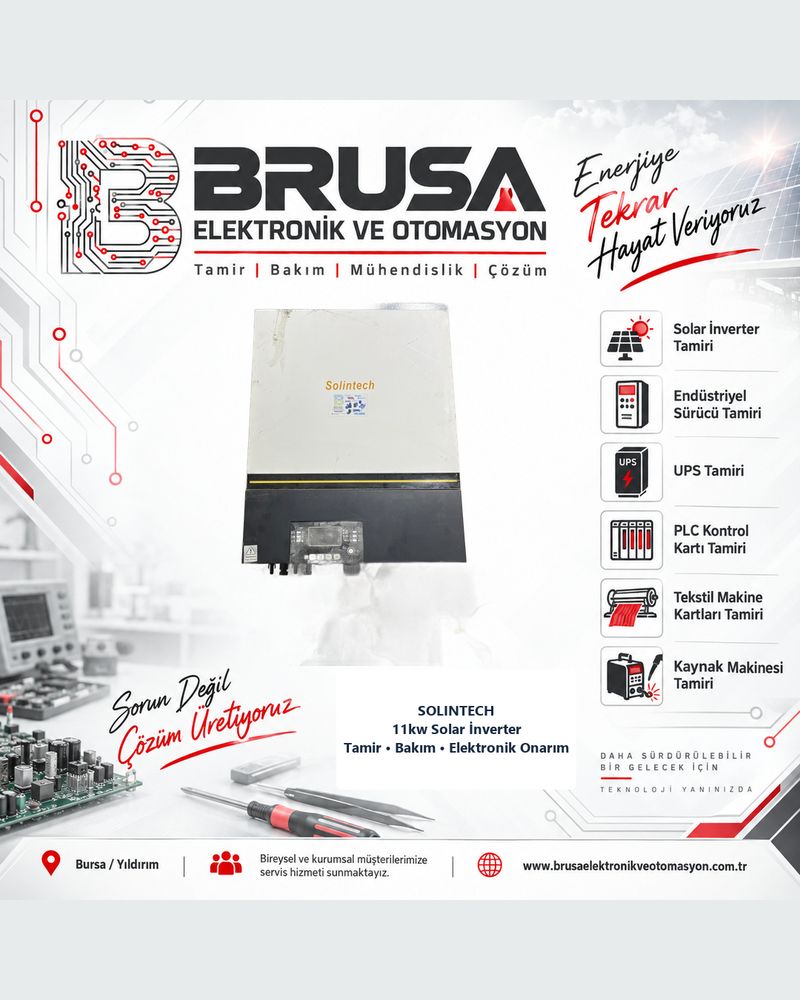 solintech 11kw Solar İnverter Tamiri | Bursa - TAMİR SONRASI (TAMAMLANDI)