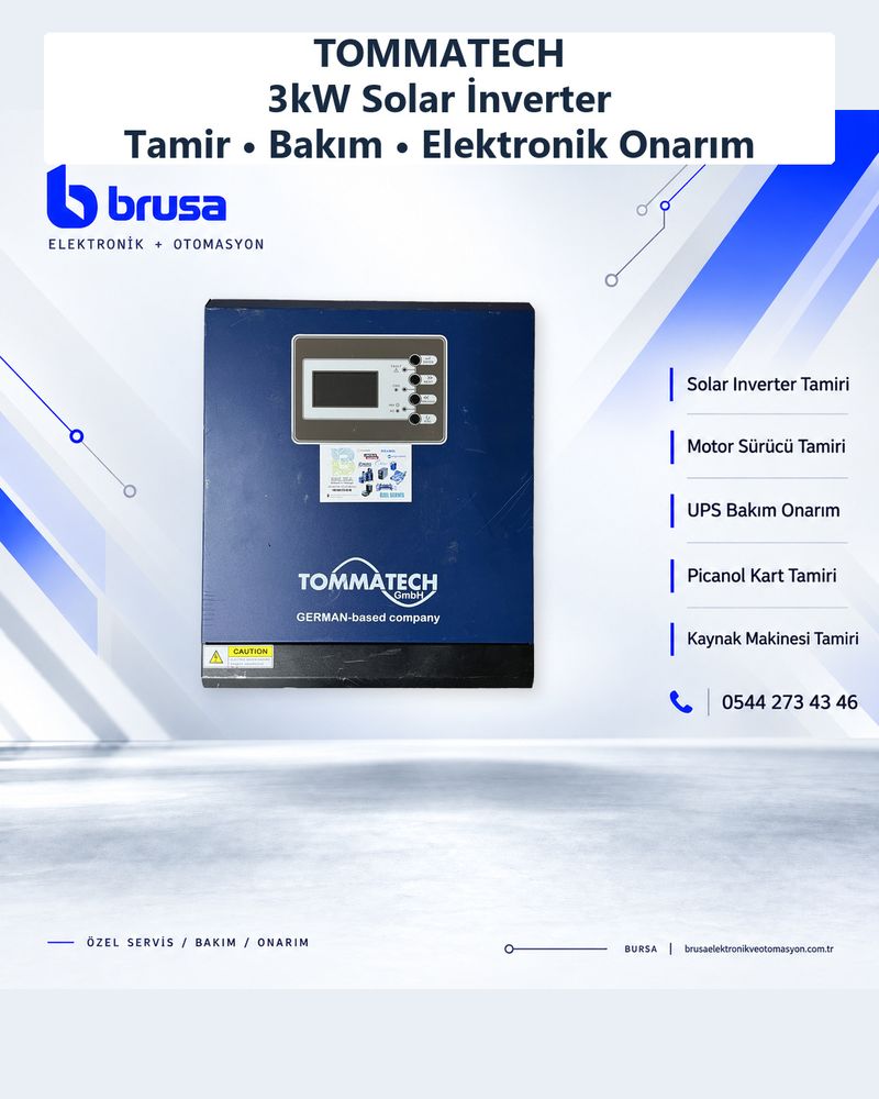 TommaTech 3kW Solar İnverter Tamiri | Bursa - TAMİR SONRASI (TAMAMLANDI)