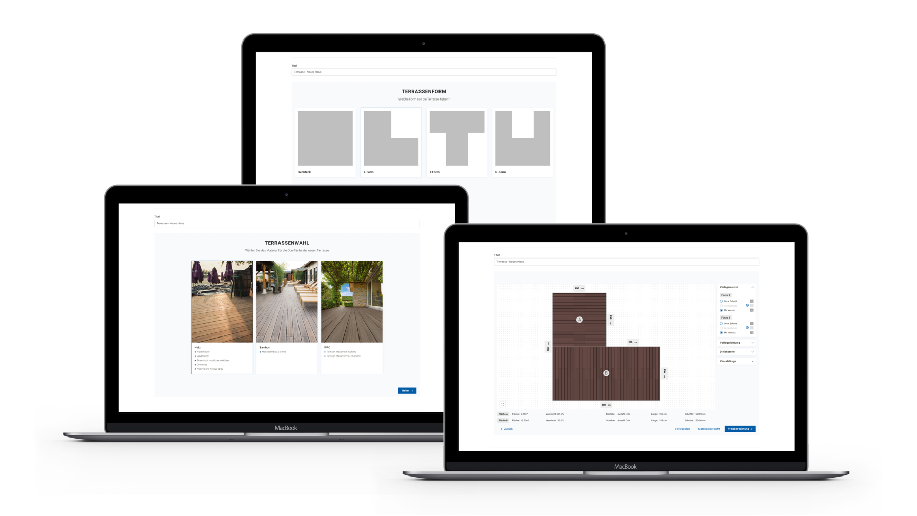 2D Terrace Configurator by Kuratle Jaecker