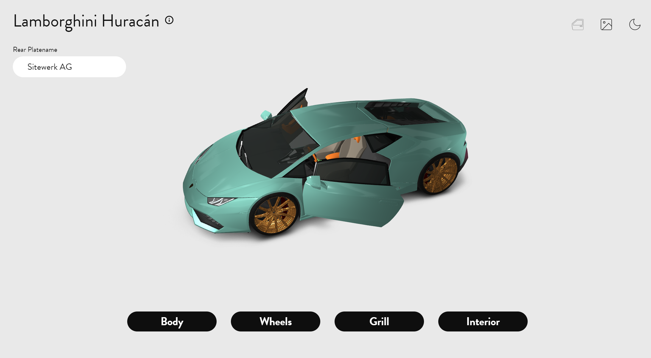 3D Car Configurator - Sitewerk Showcase