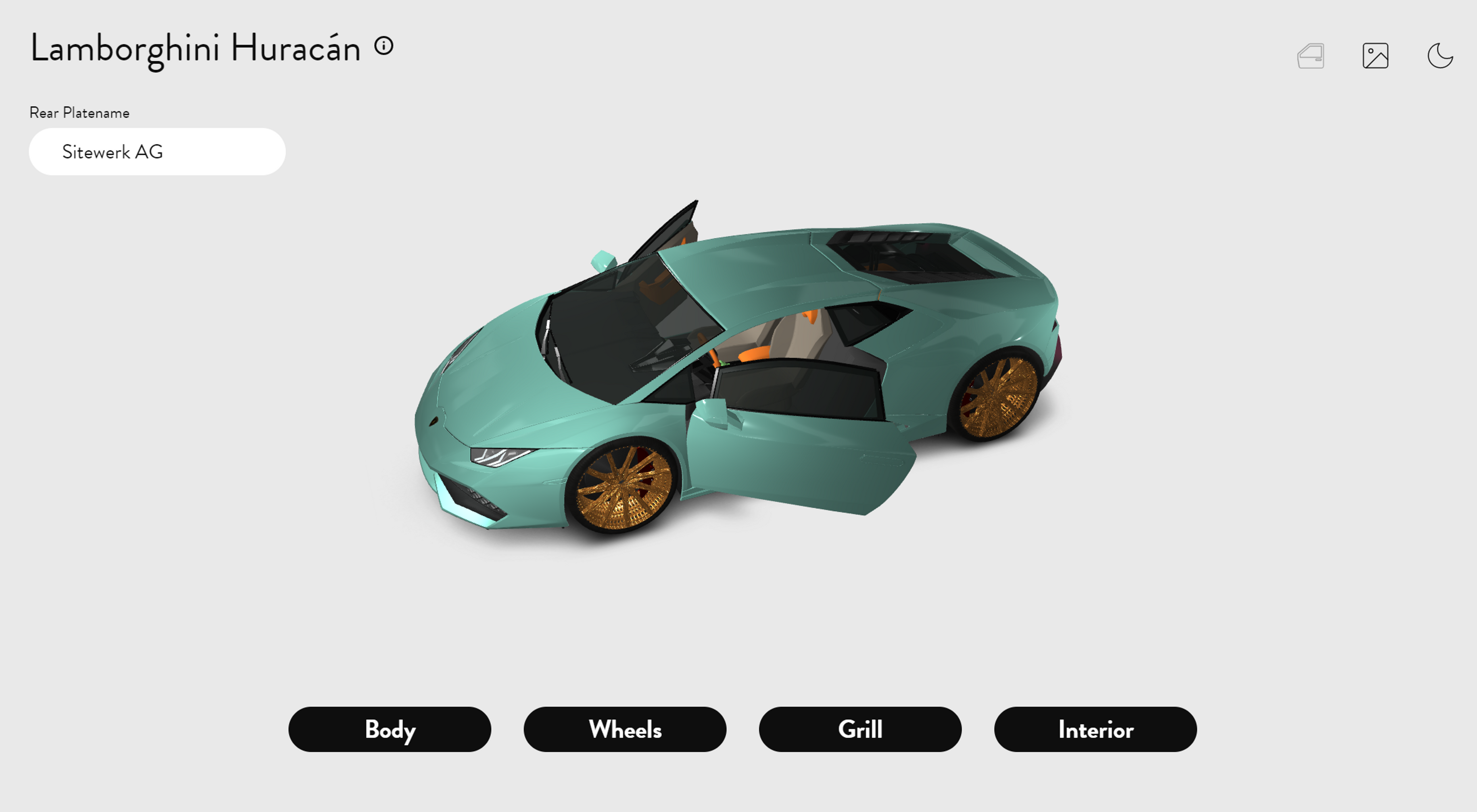3D Auto-Konfigurator - Sitewerk Showcase