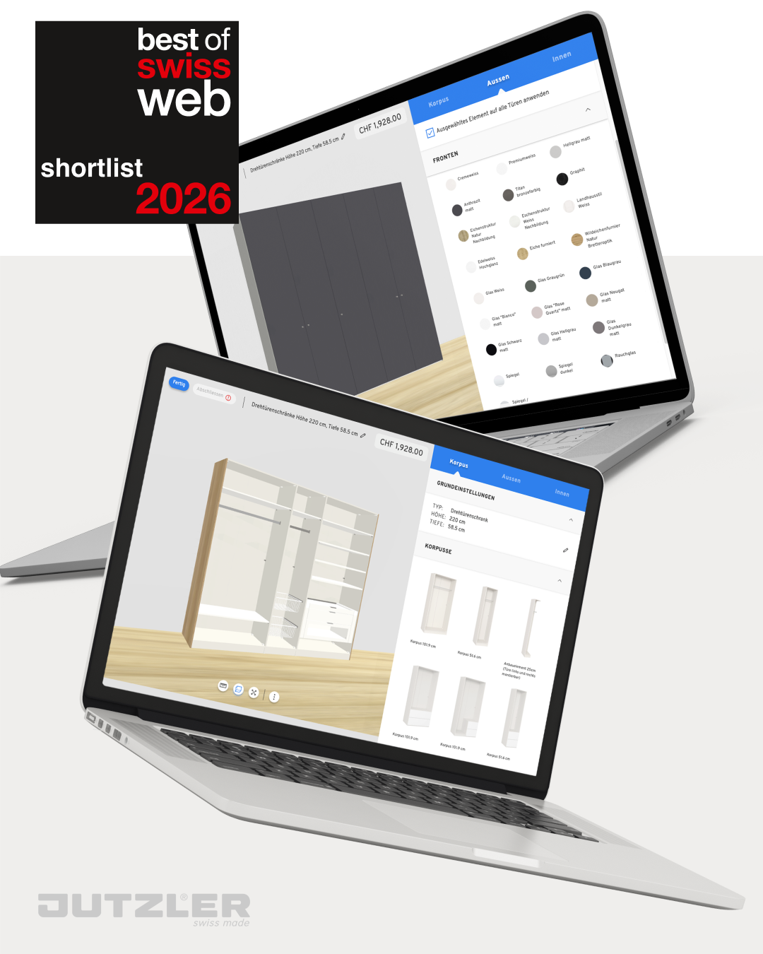 Individueller 3D Schrankkonfigurator